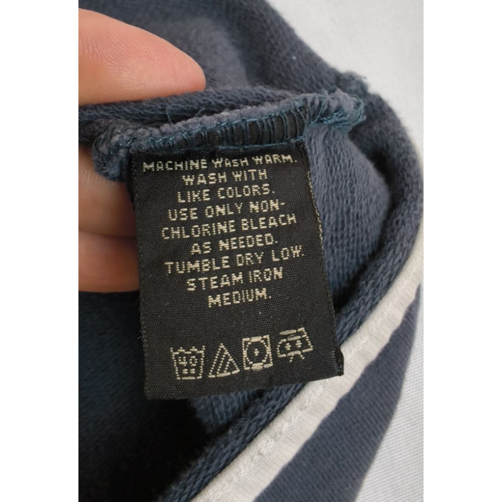 Ralph Lauren RRL Ralph Lauren Zip Sweatshirt Women's L Blue/White Cotton Size L / US 10 / IT 46 - 9 Thumbnail