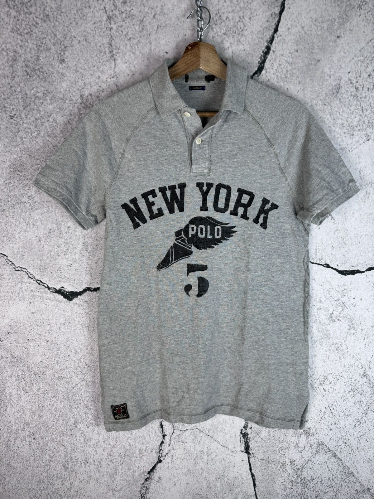 Vintage Polo Ralph Lauren New York USA Rugby Polo Shirt Rare Hype Size US S / EU 44-46 / 1 - 1 Thumbnail