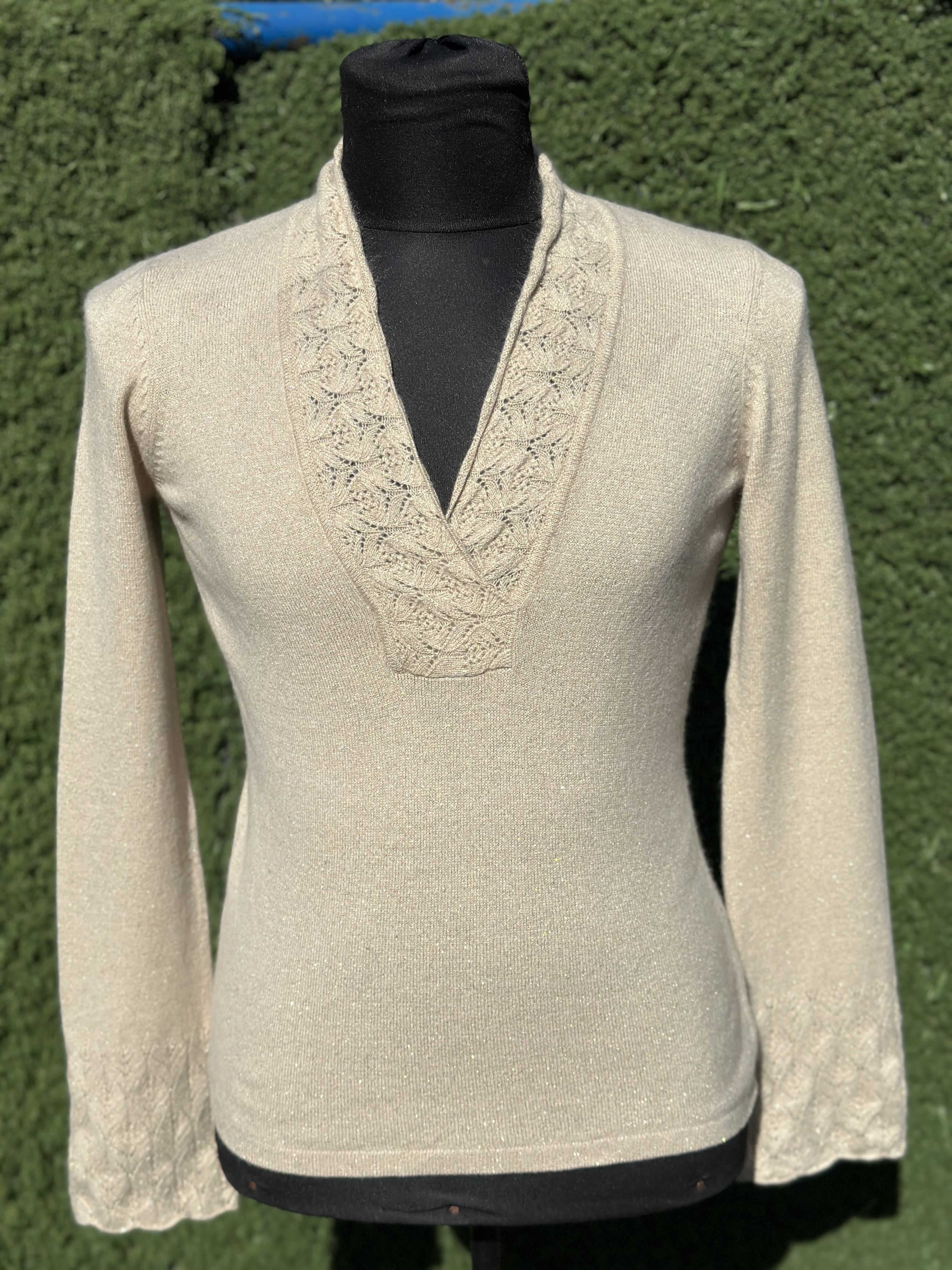 Brunello Cucinelli Brunello Cucinelli Cashmere Pointelle Cuffs Pullover Size XL Size XL / US 12-14 / IT 48-50 - 1 Thumbnail