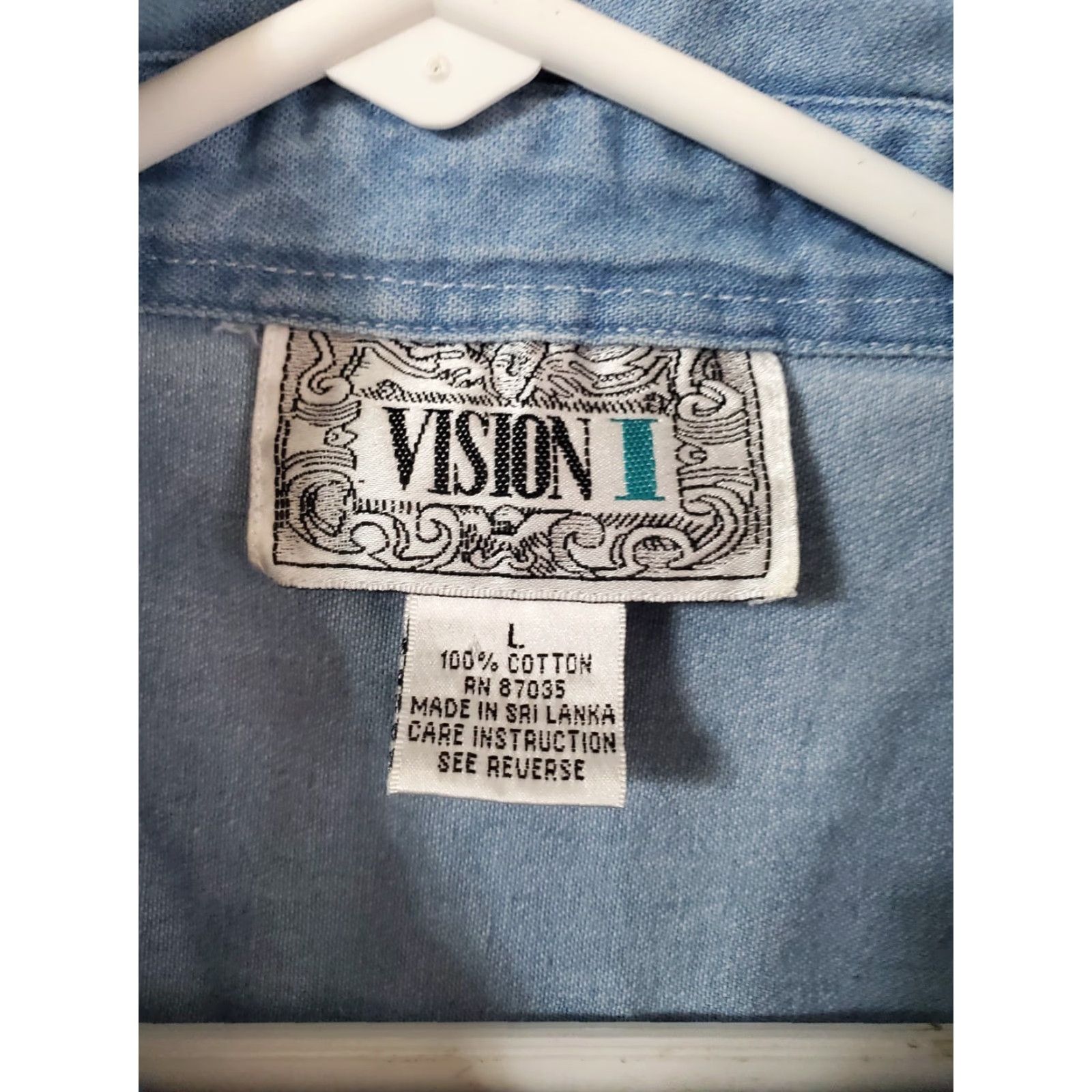 Vintage VINTAGE Vision I Blue Denim Vest XS? No - wait Size L / US 10 / IT 46 - 2 Thumbnail