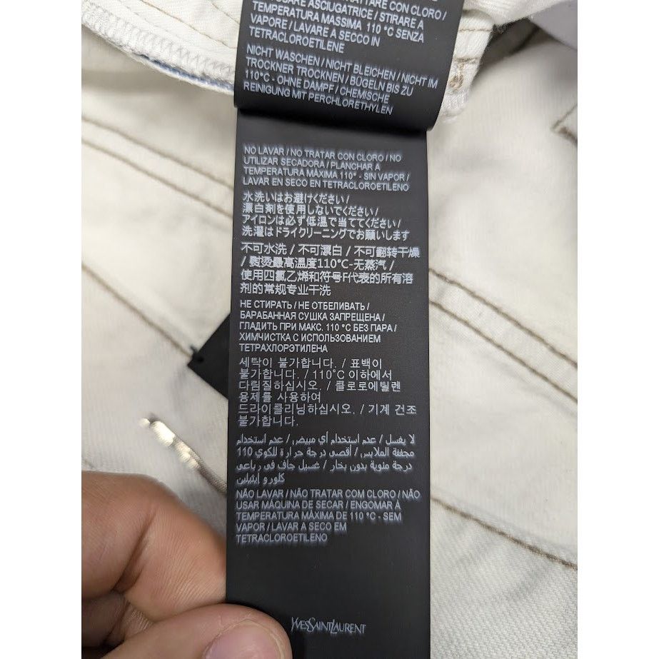 Saint Laurent Paris o1rshd1 Slim Fit Jeans in White Size US 28 / EU 44 - 16 Thumbnail