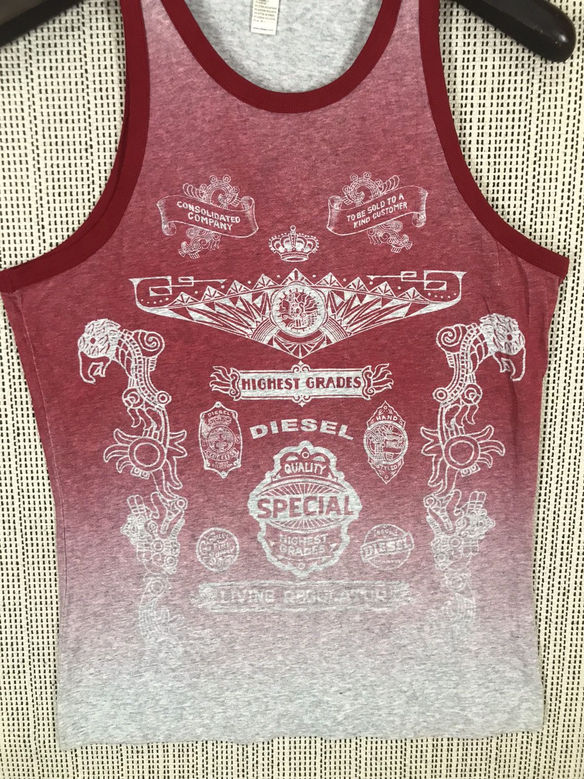 Karl Kani ‼️DIESEL FULL PRINTED TANKTOP NICE DESIGN‼️ Size US L / EU 52-54 / 3 - 4 Thumbnail