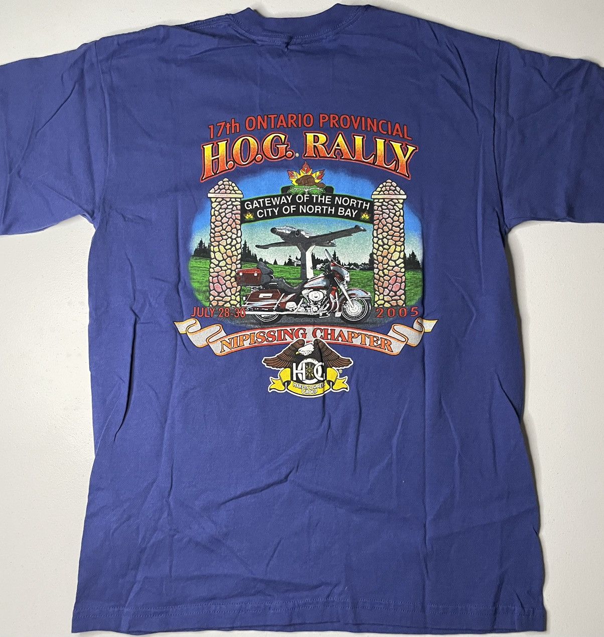 Harley Davidson × Vintage Vintage Y2K 2005 Ontario hog rally T-shirt Size US M / EU 48-50 / 2 - 1 Thumbnail