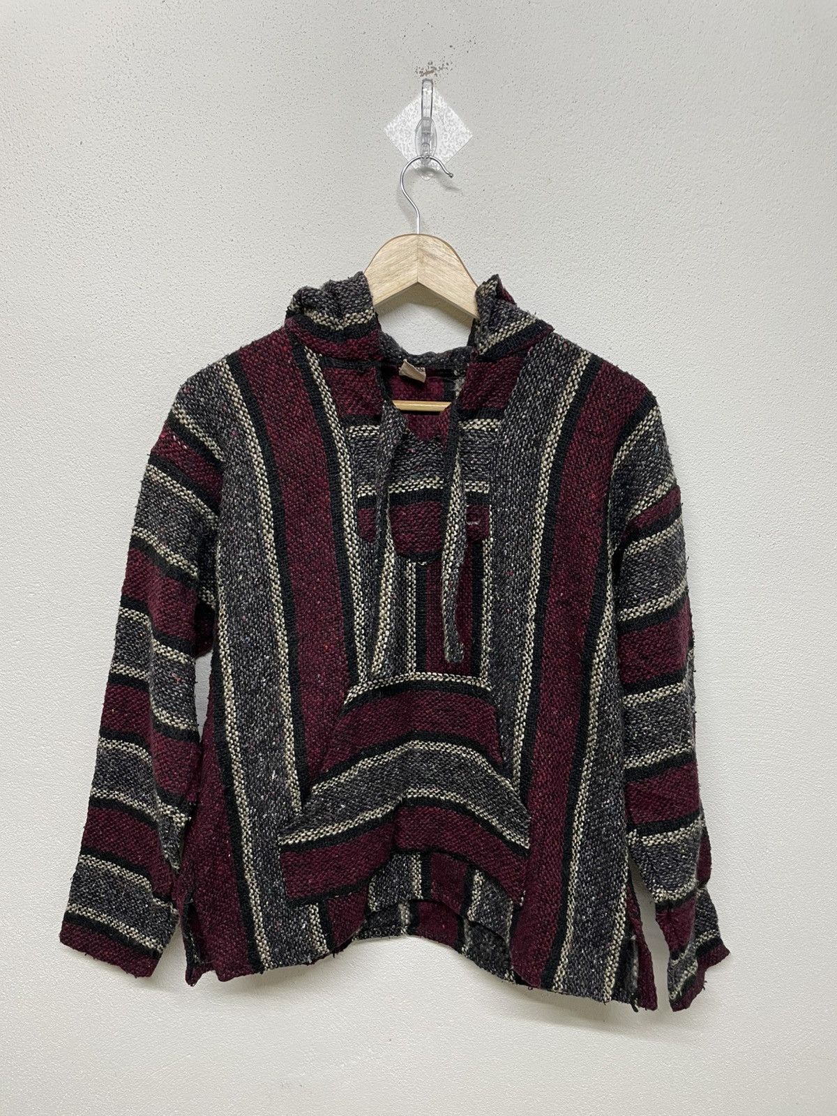 Mexican Threads Vintage Mexican Baja Blanket Pullover Hooded Jacket Size US S / EU 44-46 / 1 - 2 Thumbnail