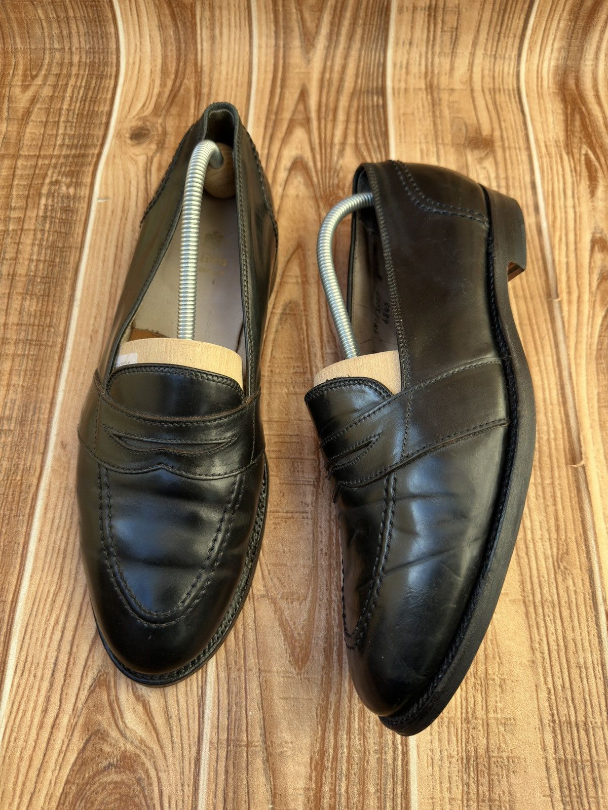 Alden Alden Leather Shell Cordovan Loafers Black Size US 10.5 / EU 43-44 - 7 Thumbnail