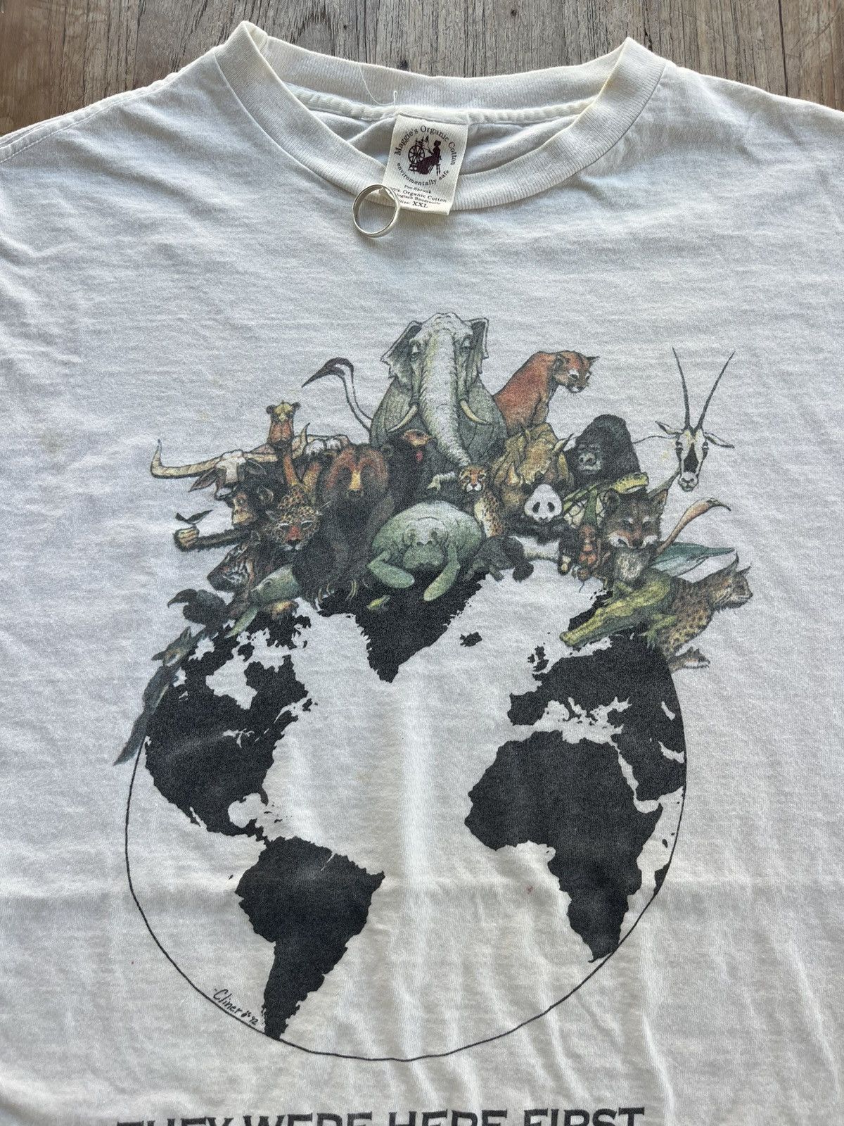 Vintage Vintage THEY WERE HERE FIRST artwork design by Human-i-Tees Size US XXL / EU 58 / 5 - 5 Thumbnail