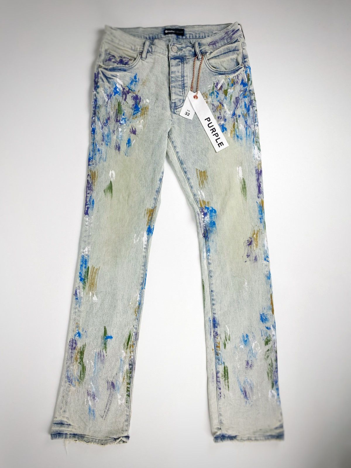 Purple Brand PURPLE BRAND Paint Splatter 32 Style P004 Slim Boot Jeans Size US 32 / EU 48 - 1 Thumbnail