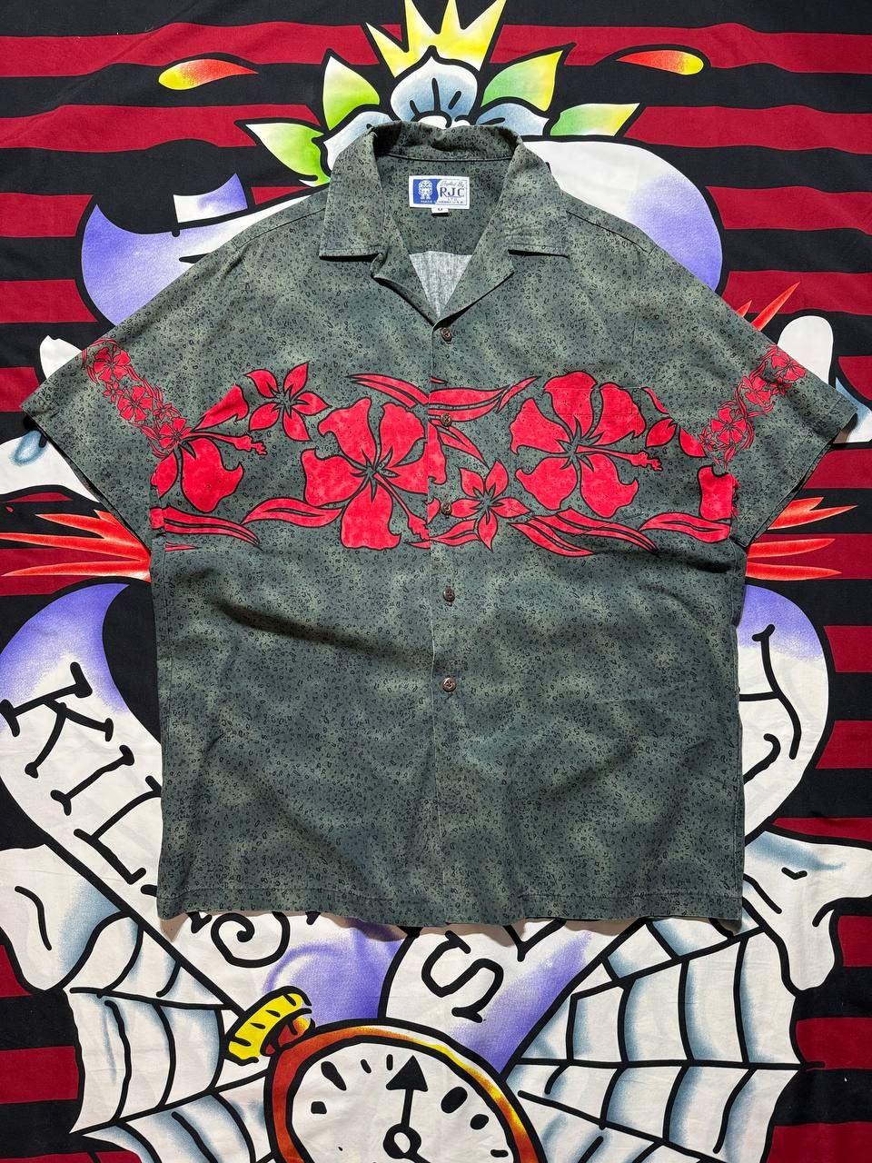 Other Vintage Hawaiian shirt in dark green Size M Size US M / EU 48-50 / 2 - 1 Thumbnail