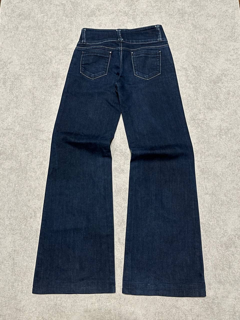 Versace Crazy Flared Versace Jeans Couture Blue Navy Vintage Women`s Size 26" / US 2 / IT 38 - 2 Thumbnail