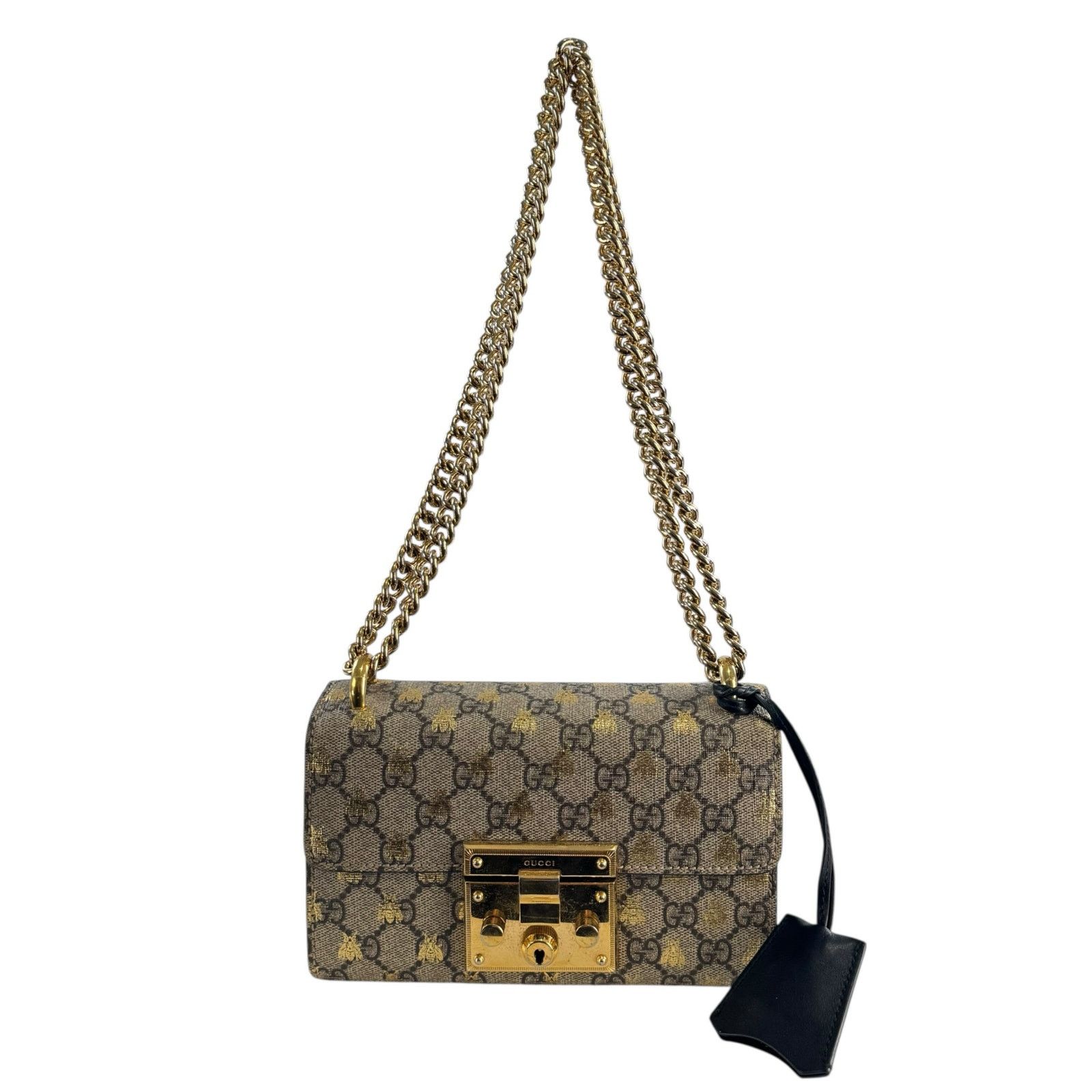 Gucci Gucci Monogram Bee Chain Shoulder Bag Size ONE SIZE - 1 Thumbnail