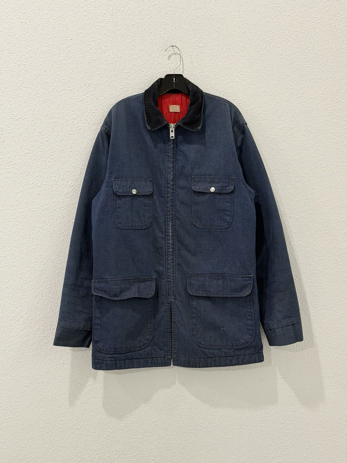 Sears Vintage 60s Sears Work Wear Denim Chore Quilt Lined Talon Size US L / EU 52-54 / 3 - 1 Thumbnail
