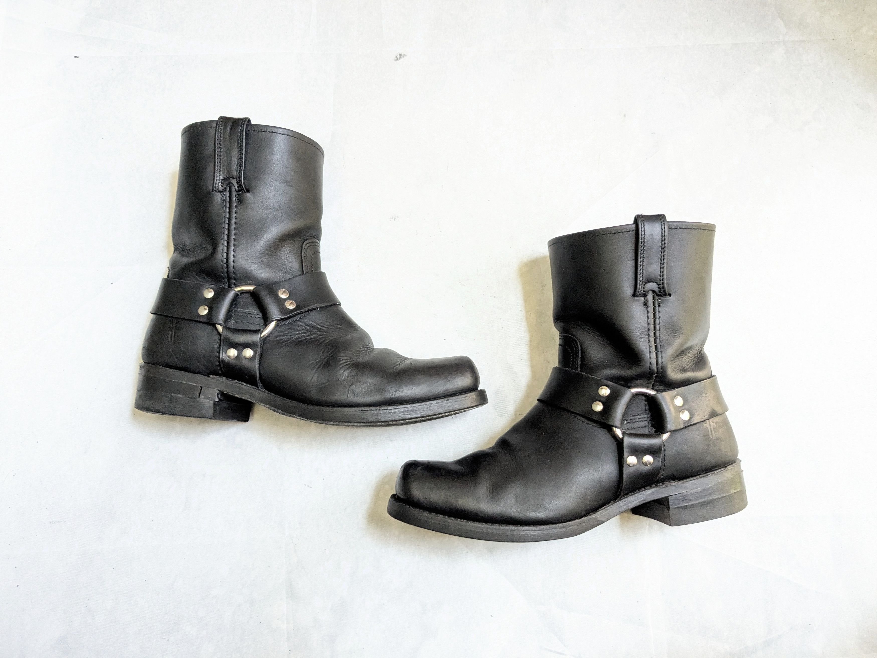 Frye Frye Harness Black Leather 10 M Strap Size US 10 / EU 43 - 1 Thumbnail