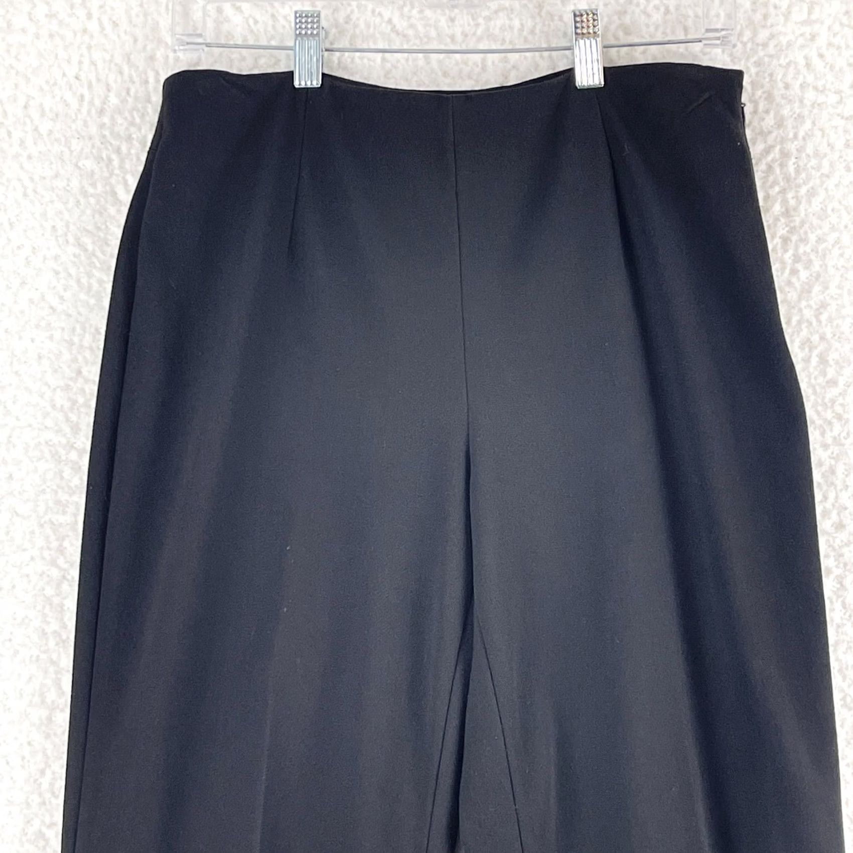 Saks Fifth Avenue Saks Fifth Avenue Black Dress Pants Womens Size 6 Straight Leg High-Rise Mid-Rise Pleated Pants Black XS? Size 28" / US 6 / IT 42 - 2 Thumbnail