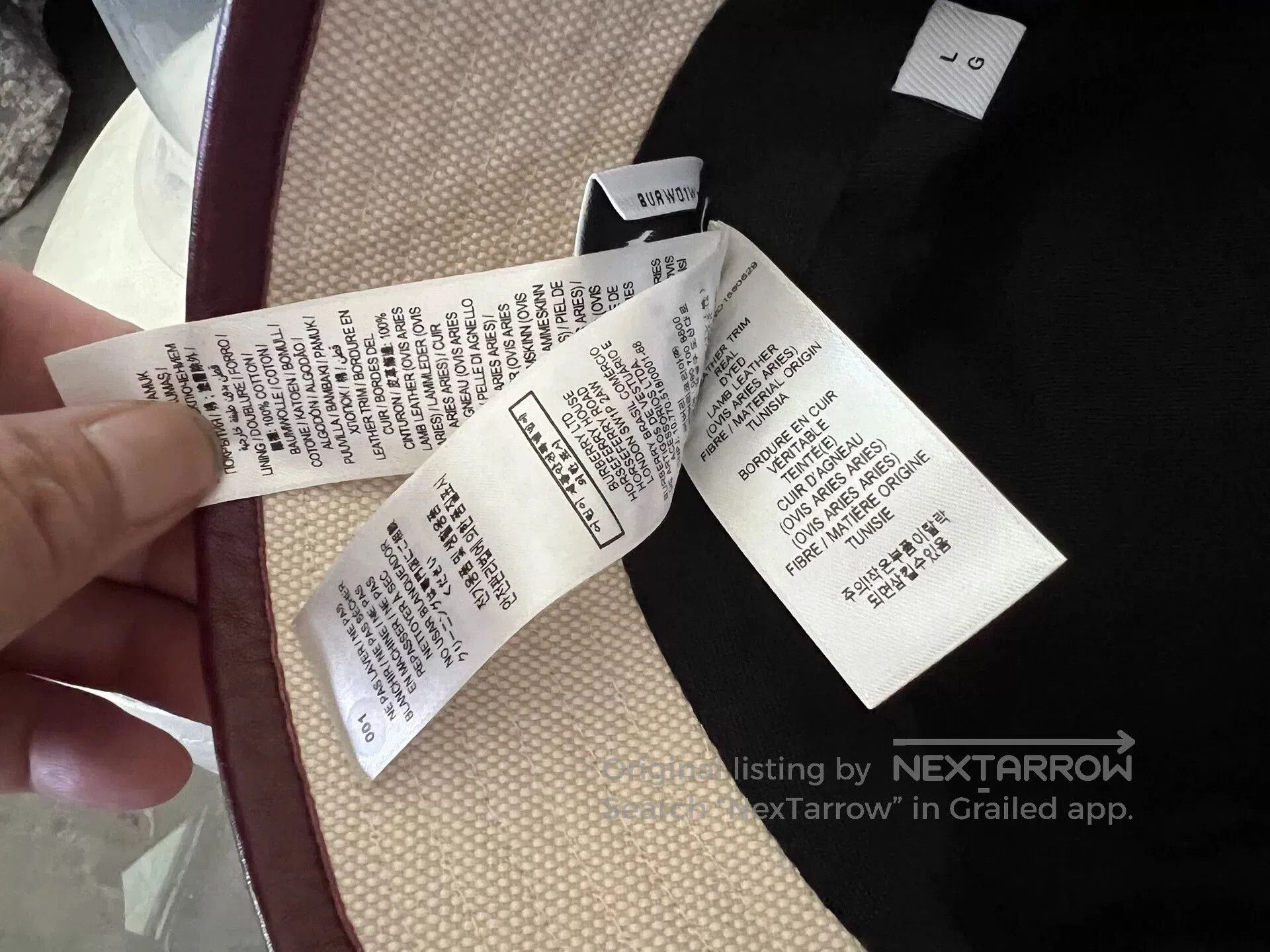 Burberry Burberry Canvas Lambskin Bucket Hat. Size ONE SIZE - 7 Thumbnail