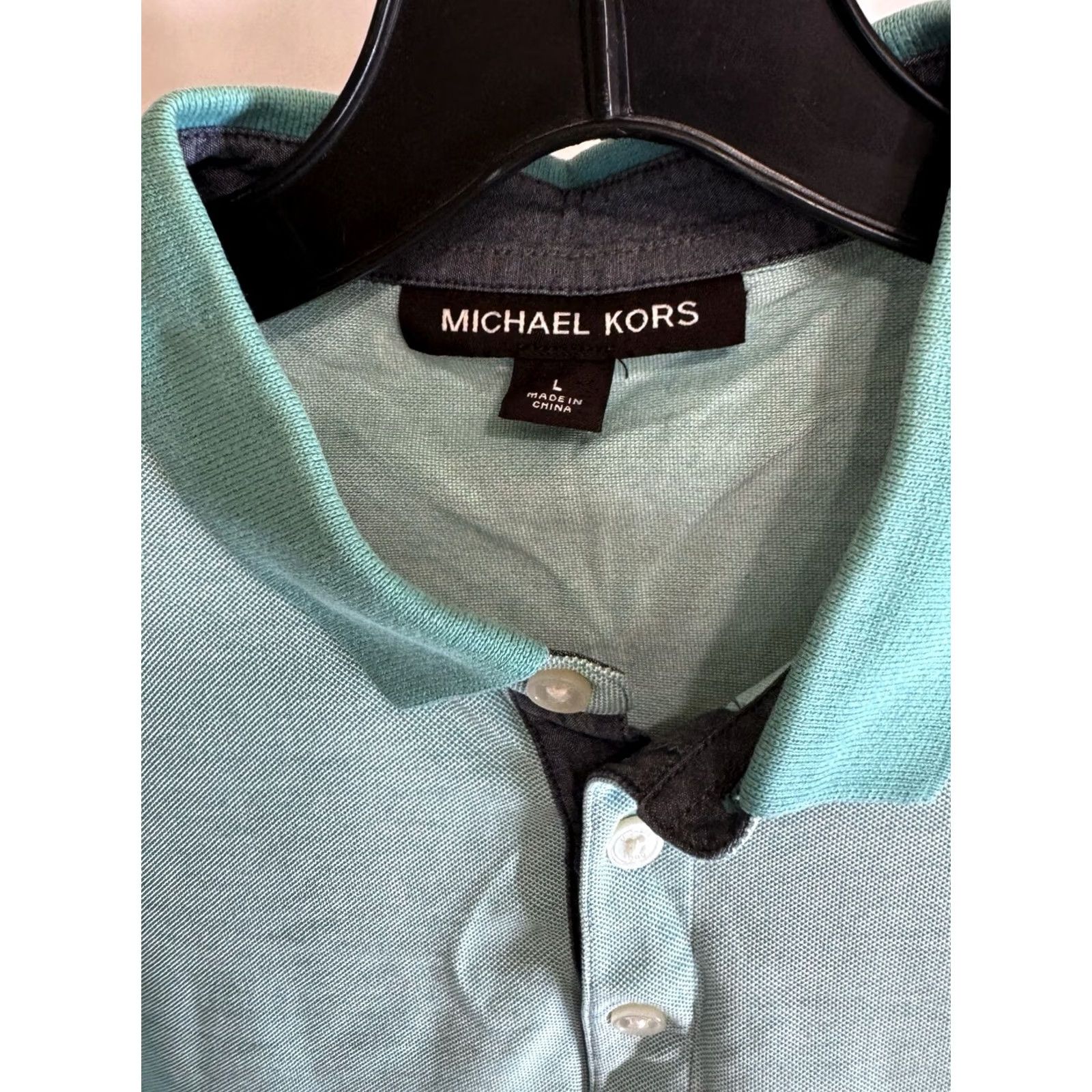 Michael Kors Michael Kors Shirt Mens L Sharp Greenish Ctn POLO Size US L / EU 52-54 / 3 - 6 Thumbnail