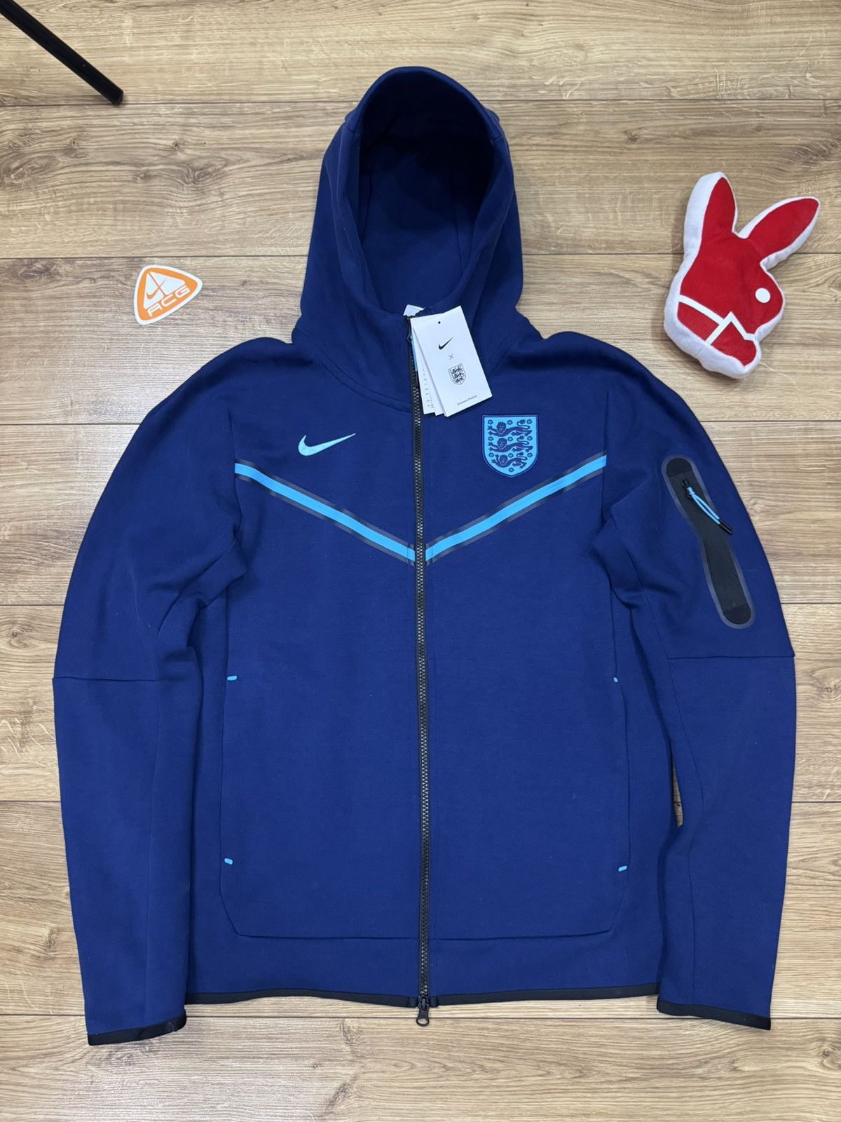 Nike England Full-Zip Tech Fleece Pullover Hoodie Men's SZ S