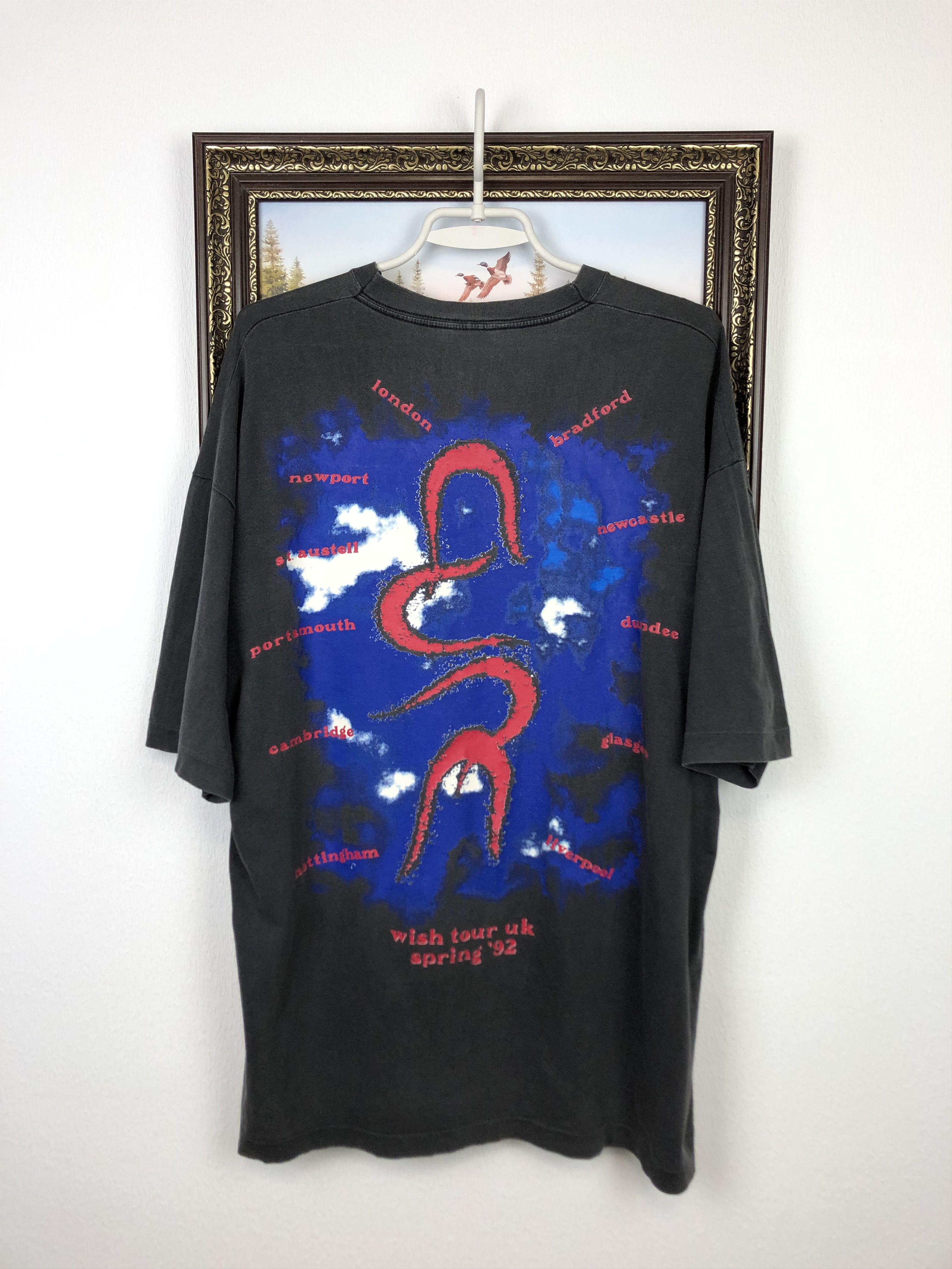 Band Tees × Vintage Vintage 90's The Cure Wish Tour Shirt Over Print Tee Rare Size US L / EU 52-54 / 3 - 9 Thumbnail