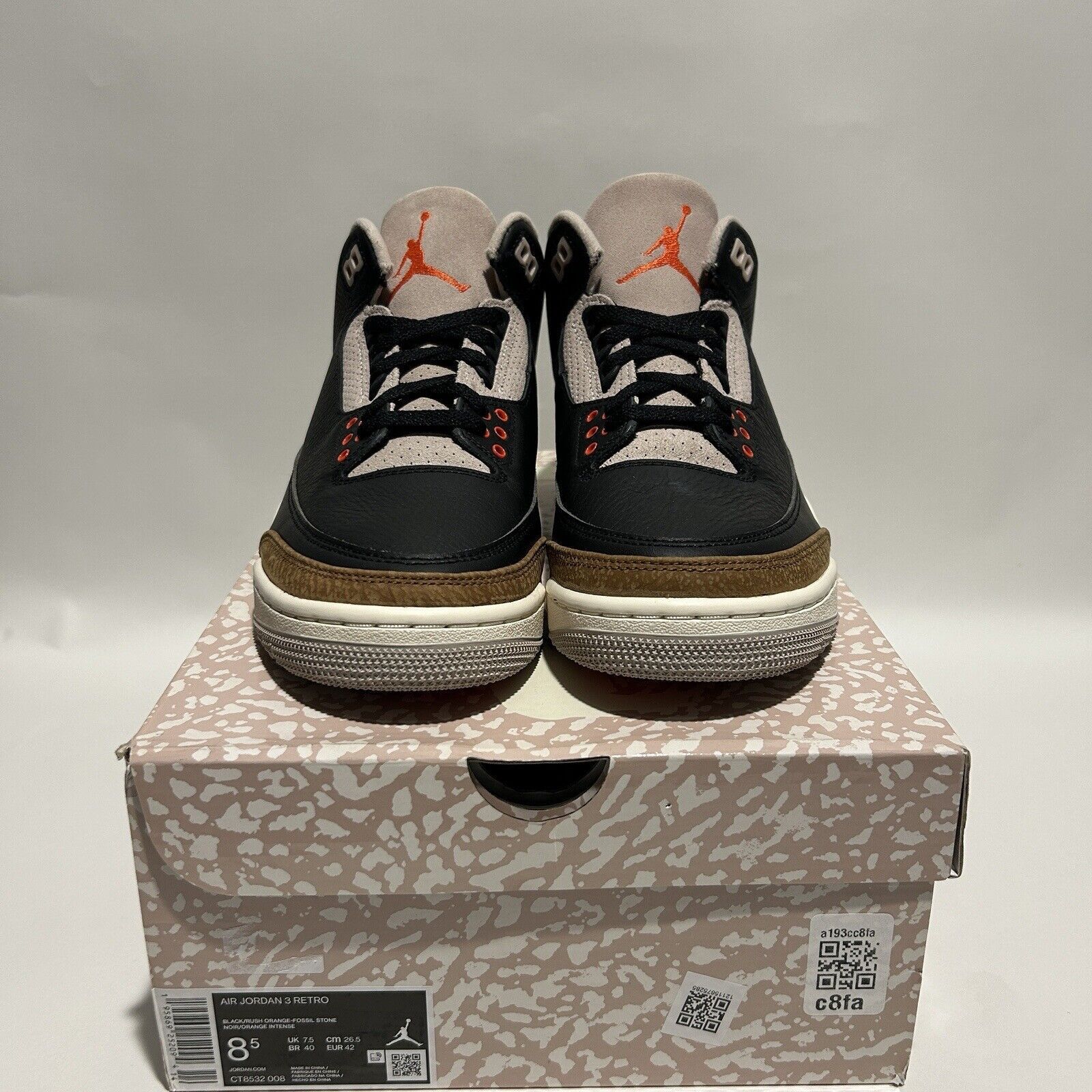 Nike Nike Air Jordan 3 Retro “Desert Elephant/Black Orange" 2024 Size US 8.5 / EU 41-42 - 2 Thumbnail