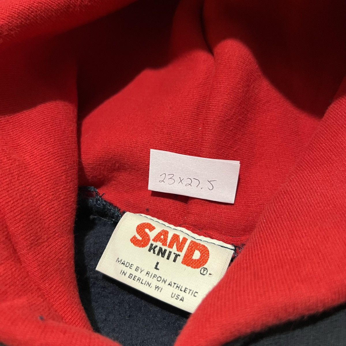 MacGregor × Vintage VTG Sand Knit 80s/90s Double Face BRUINS Navy Blue Hoodie Size US L / EU 52-54 / 3 - 6 Thumbnail