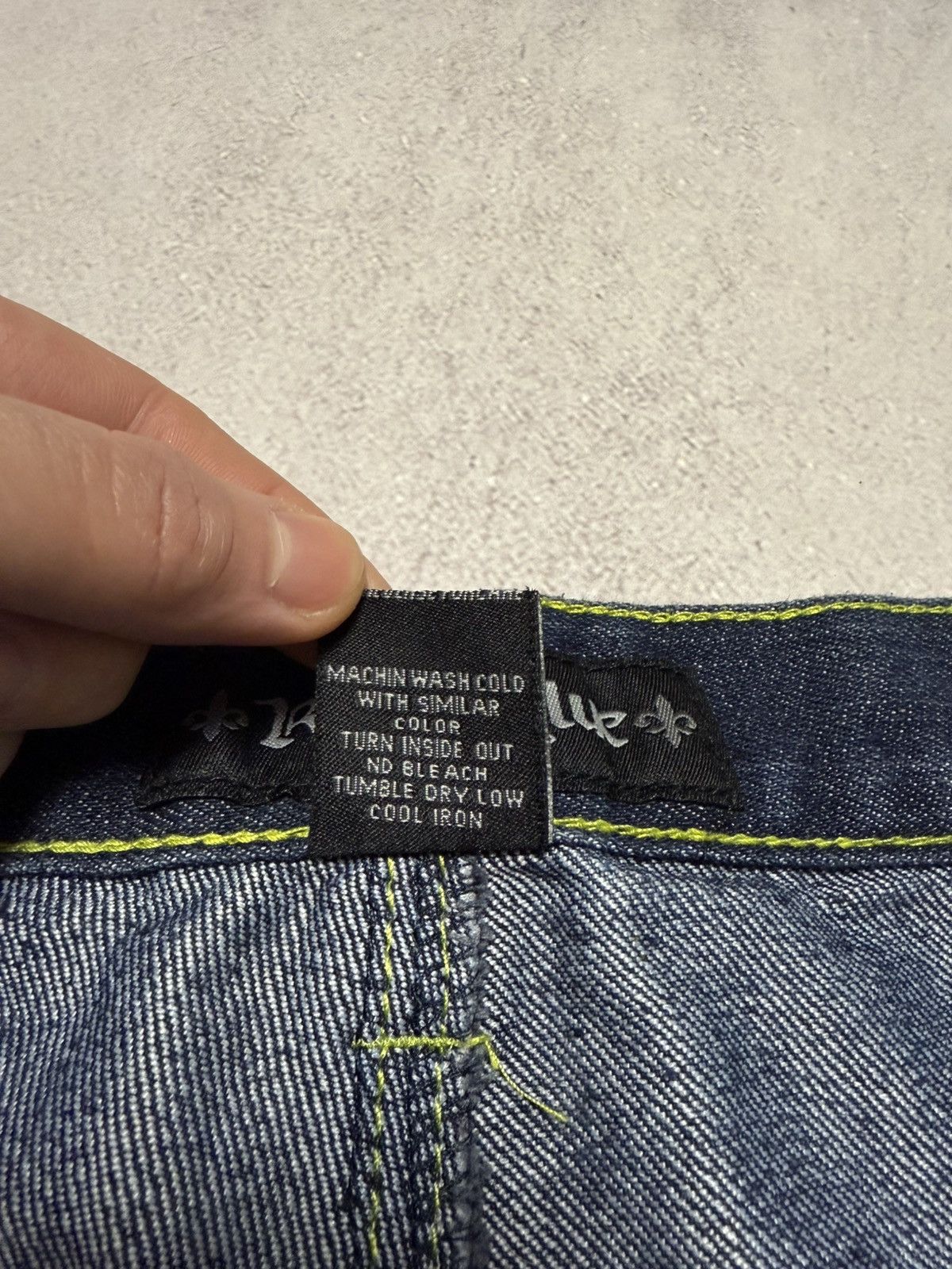 Japanese Brand × Vintage Vintage Raw Blue Jeans Denim Pants Japanese Ed Hardy style Size US 42 / EU 58 - 11 Thumbnail