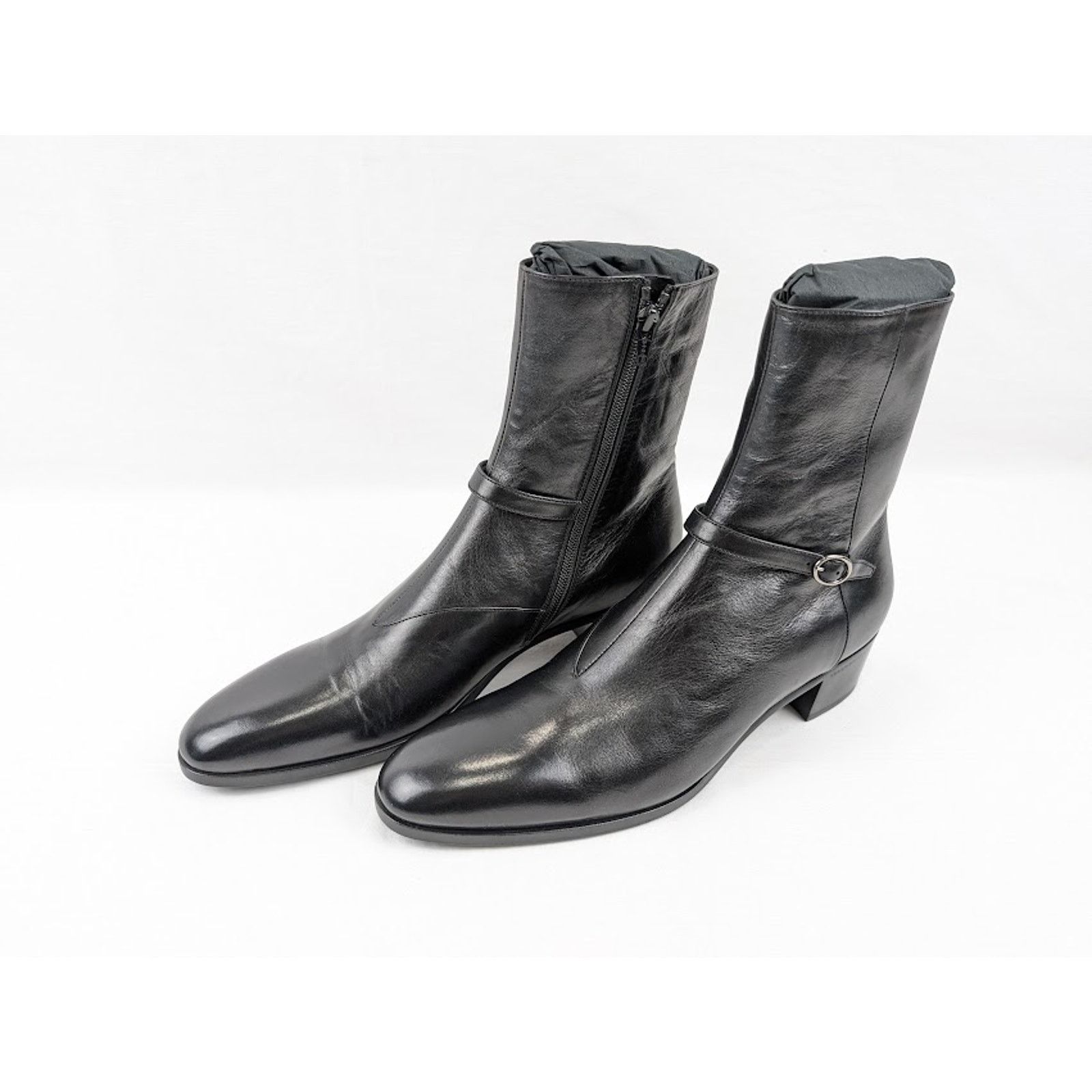 Saint Laurent Paris o1rshd1 Vlad 45 Zipped Boots in Black Size US 11.5 / EU 44-45 - 16 Thumbnail