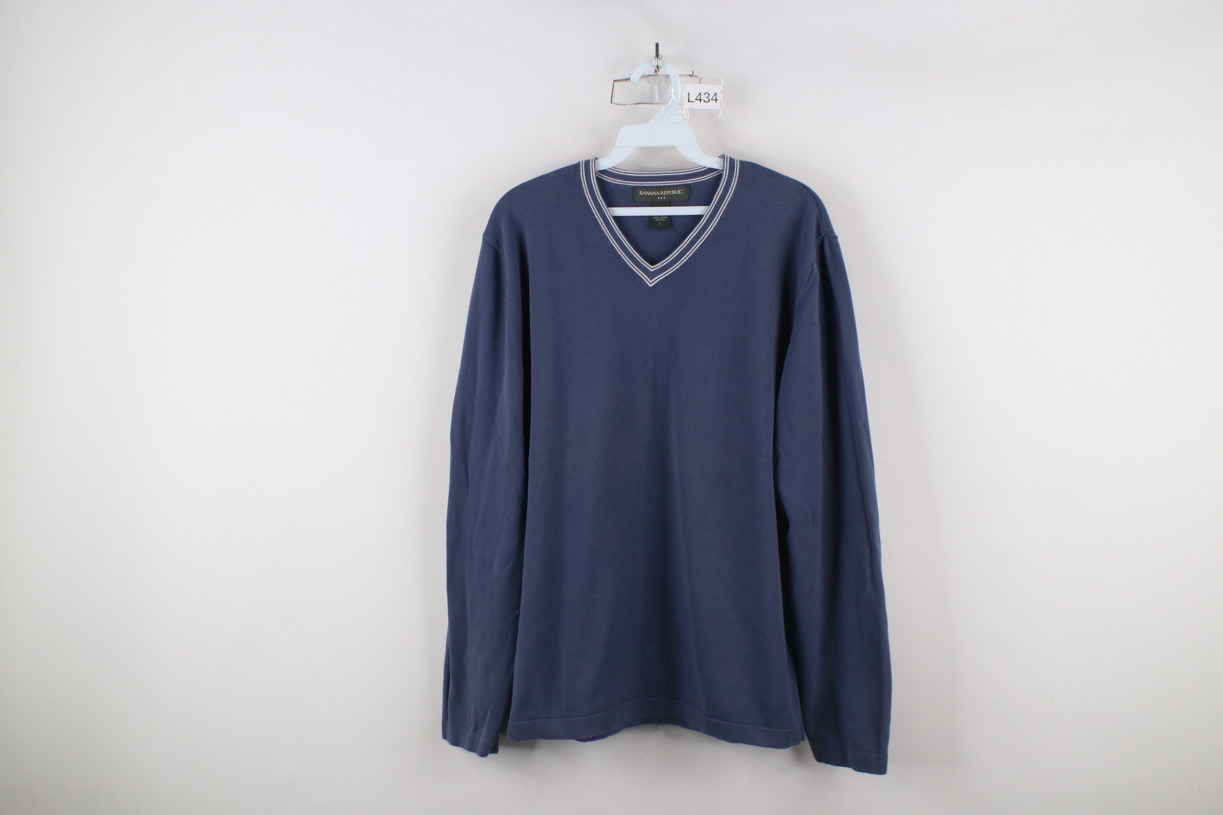 Banana Republic × Vintage Vintage Y2K Banana Republic Lightweight Cotton Knit Sweater Size US L / EU 52-54 / 3 - 1 Thumbnail