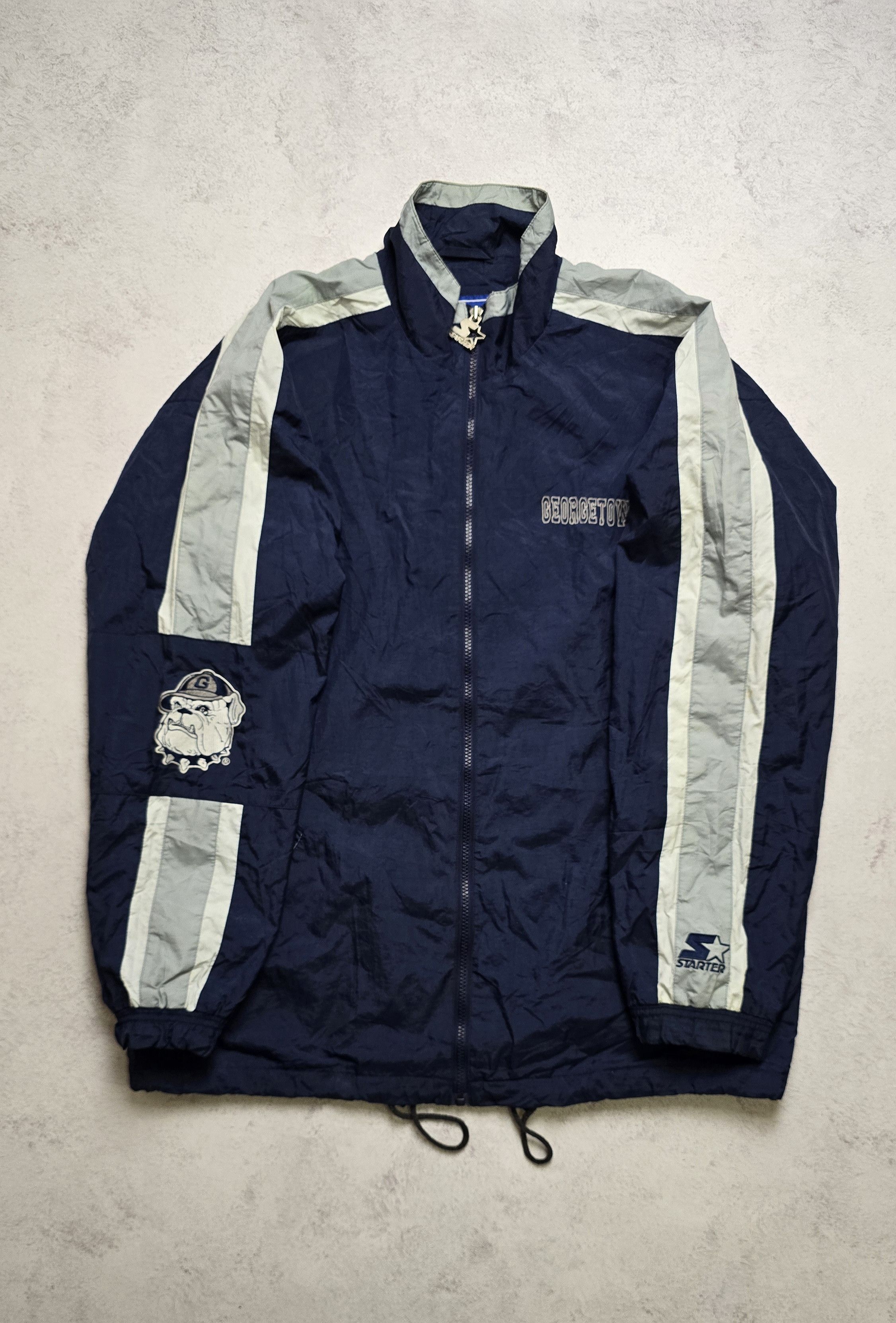 Starter Vintage 90's Starter Georgetown Hoyas Light Jacket Size US L / EU 52-54 / 3 - 3 Thumbnail