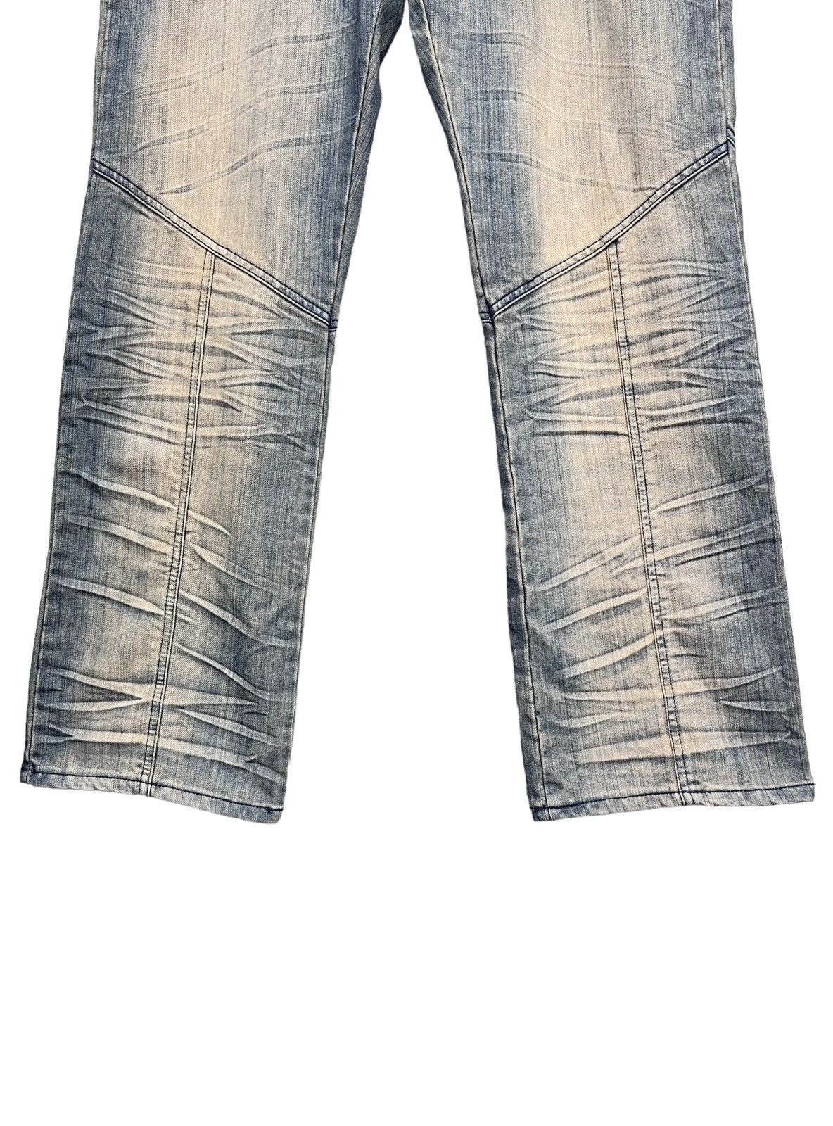 🔥Vintage FUSAI Mud Wash 3D Whisker Claw Mark Easy Fit Denim