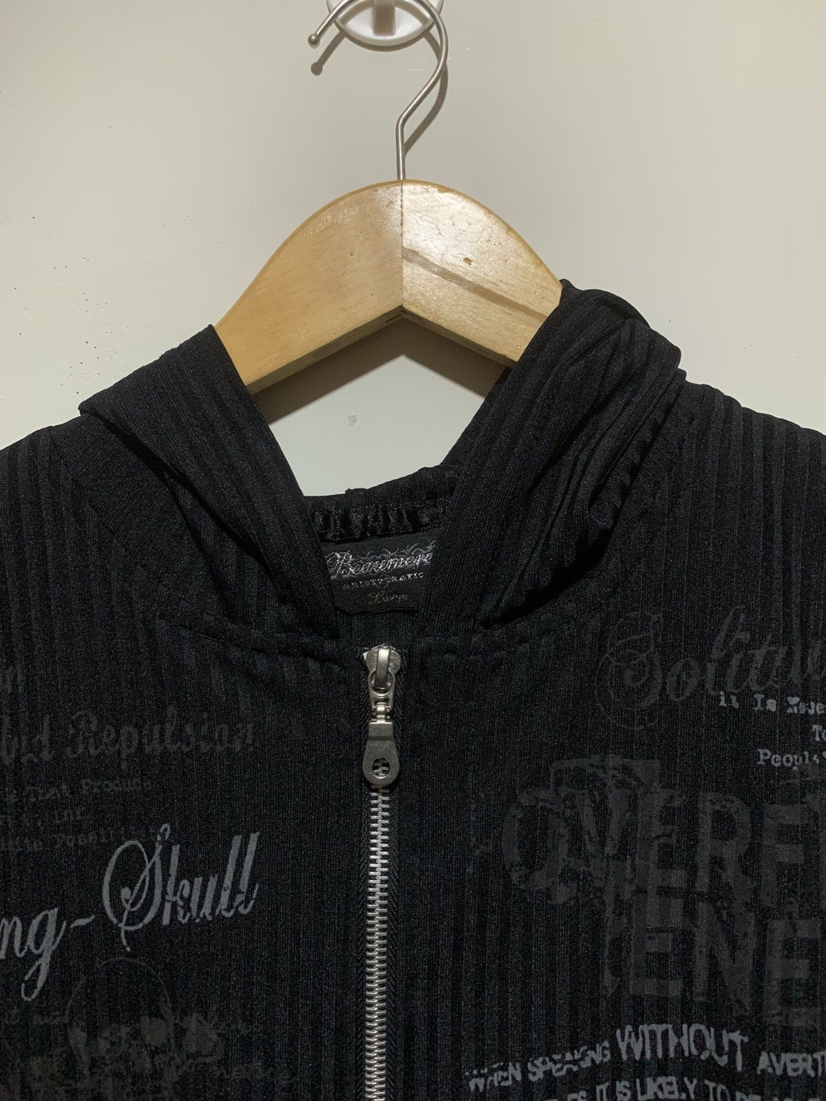 14th Addiction Japanese Beaumere Poem Skull and Cross With Hoodie Tee Size US L / EU 52-54 / 3 - 12 Thumbnail