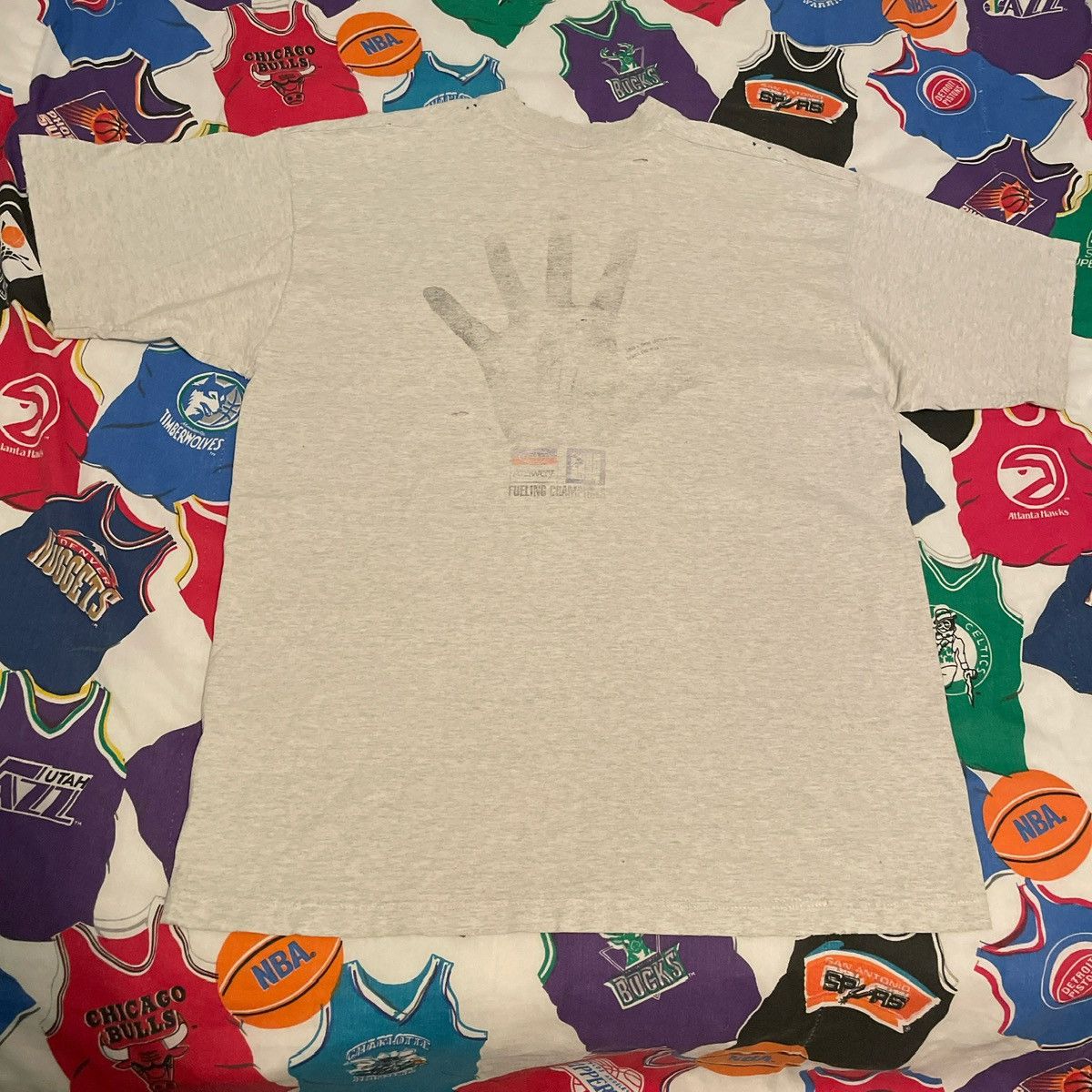 NBA × Vintage Vintage 90s NBA Shaquille O’Neal Bar Basketball Tee Size US XL / EU 56 / 4 - 2 Thumbnail