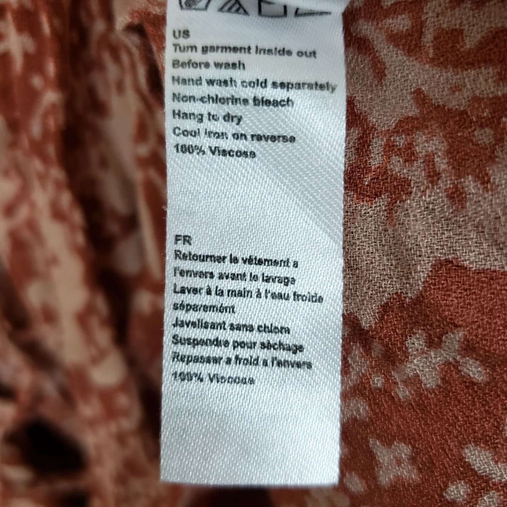 Vintage Amuse Society Blouse Shirt Womens Solana Top L Rust Red Lace Up Front Ruffle Floral Short Sleeve Vintage No Size L / US 10 / IT 46 - 5 Thumbnail