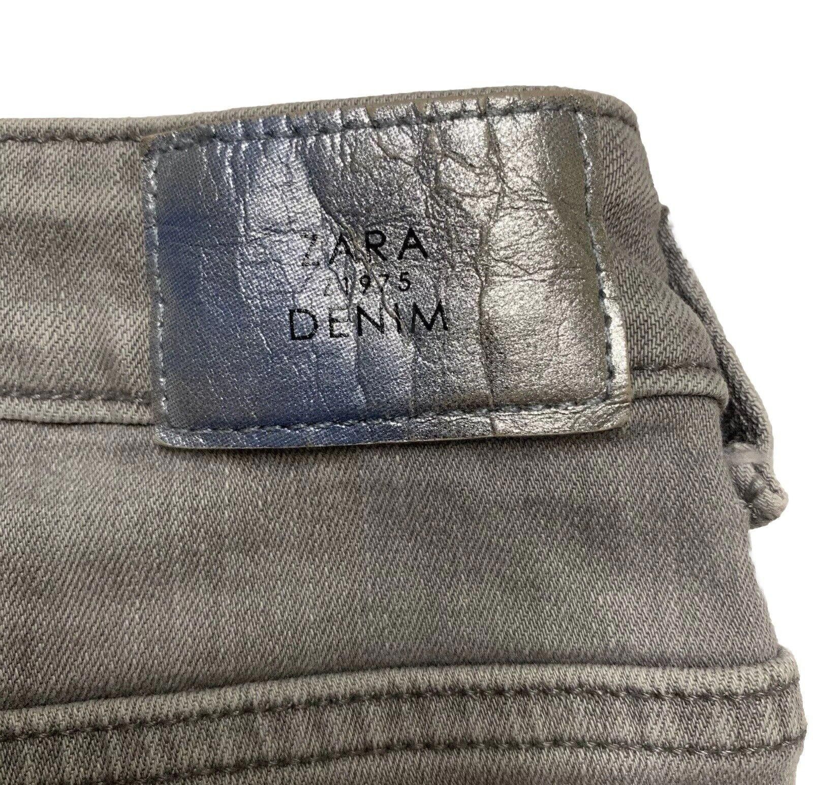 Zara Zara Women's Size 6 Gray Light Wash Skinny Distressed Jeans Size 28" / US 6 / IT 42 - 8 Thumbnail