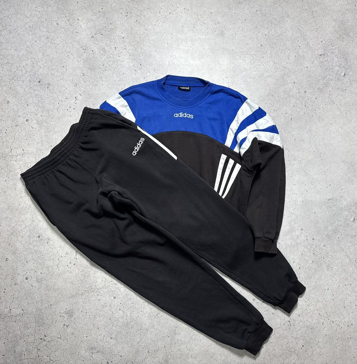Adidas Adidas Vintage 90’s Track Suit Sweatshirt & Pants Football Size US L / EU 52-54 / 3 - 1 Thumbnail