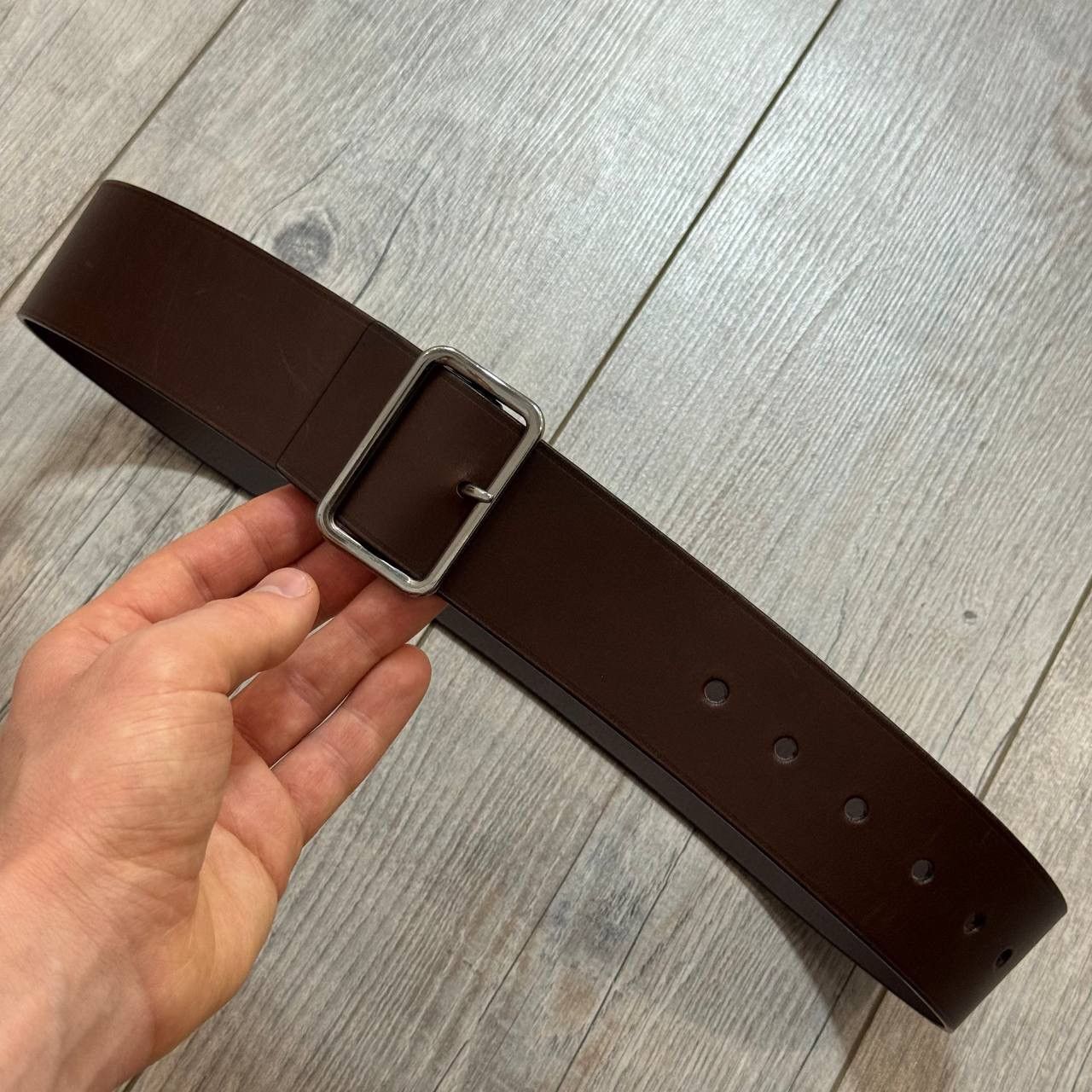Jil Sander JIL SANDER BROWN LEATHER BELT Size ONE SIZE - 3 Thumbnail