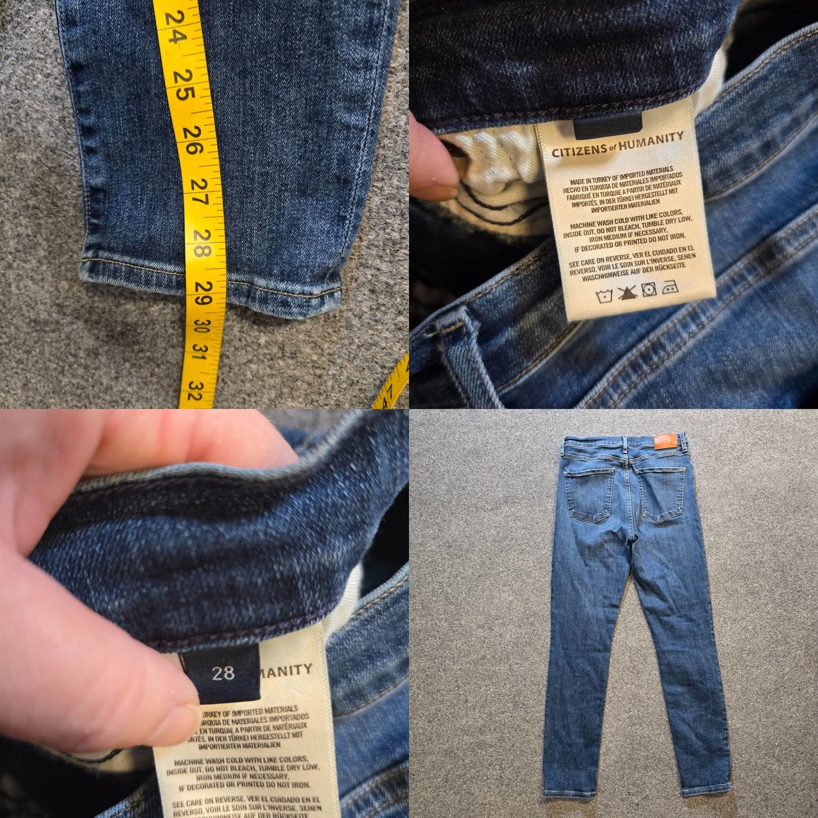 Citizens Of Humanity Citizens Of Humanity Jeans Womens Size 28 Blue Olivia Skinny Slim Stretch Casual Size 28" / US 6 / IT 42 - 8 Thumbnail
