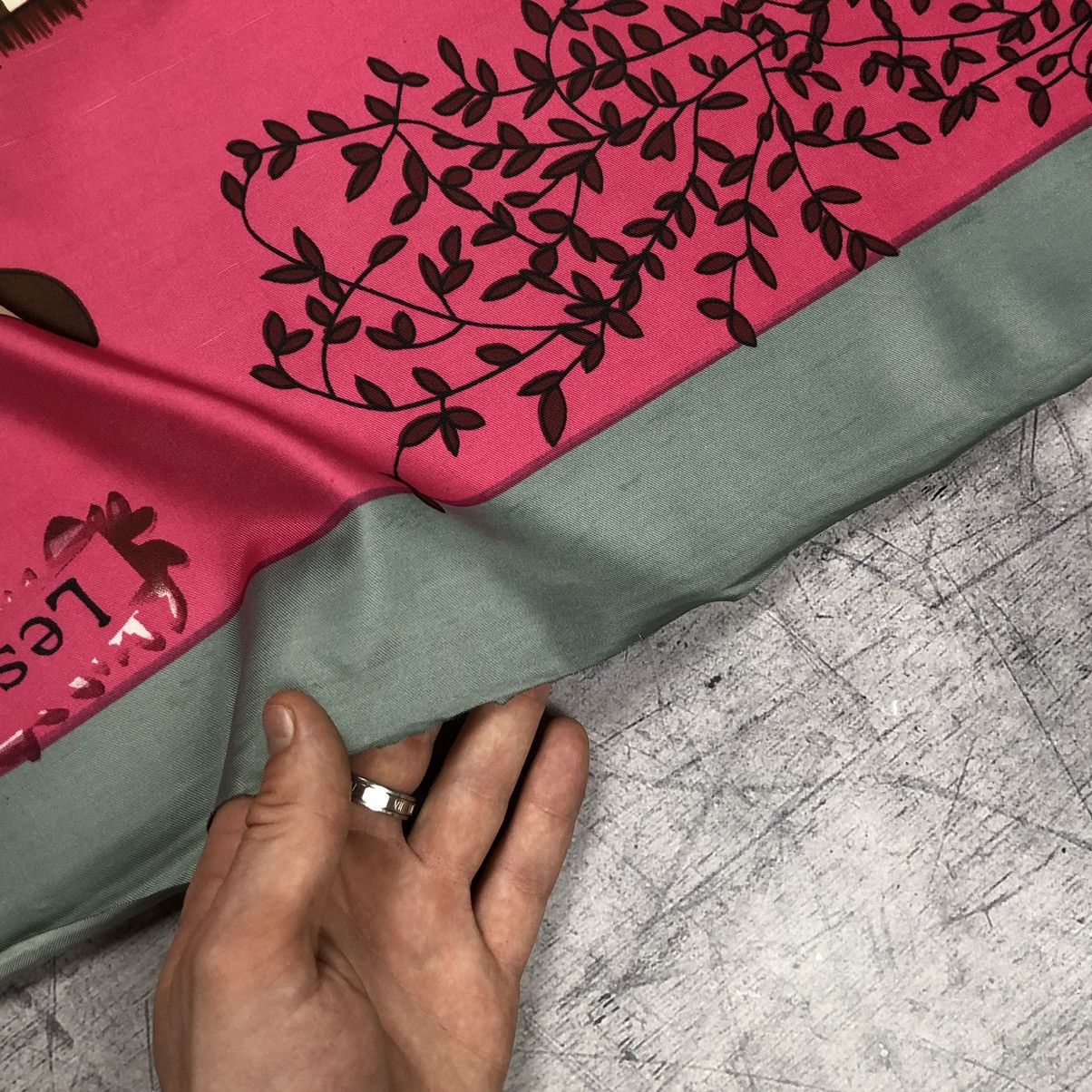 Hermes × Vintage Vintage 90s Hermes Paris Les Girafes Silk Designer Scarf y2k Size ONE SIZE - 11 Thumbnail