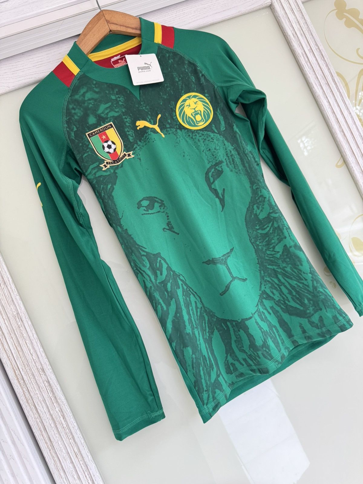 Puma Cameroon 2012-2013 Home Soccer Player Issue Jersey Kit Shirt Size US M / EU 48-50 / 2 - 4 Thumbnail