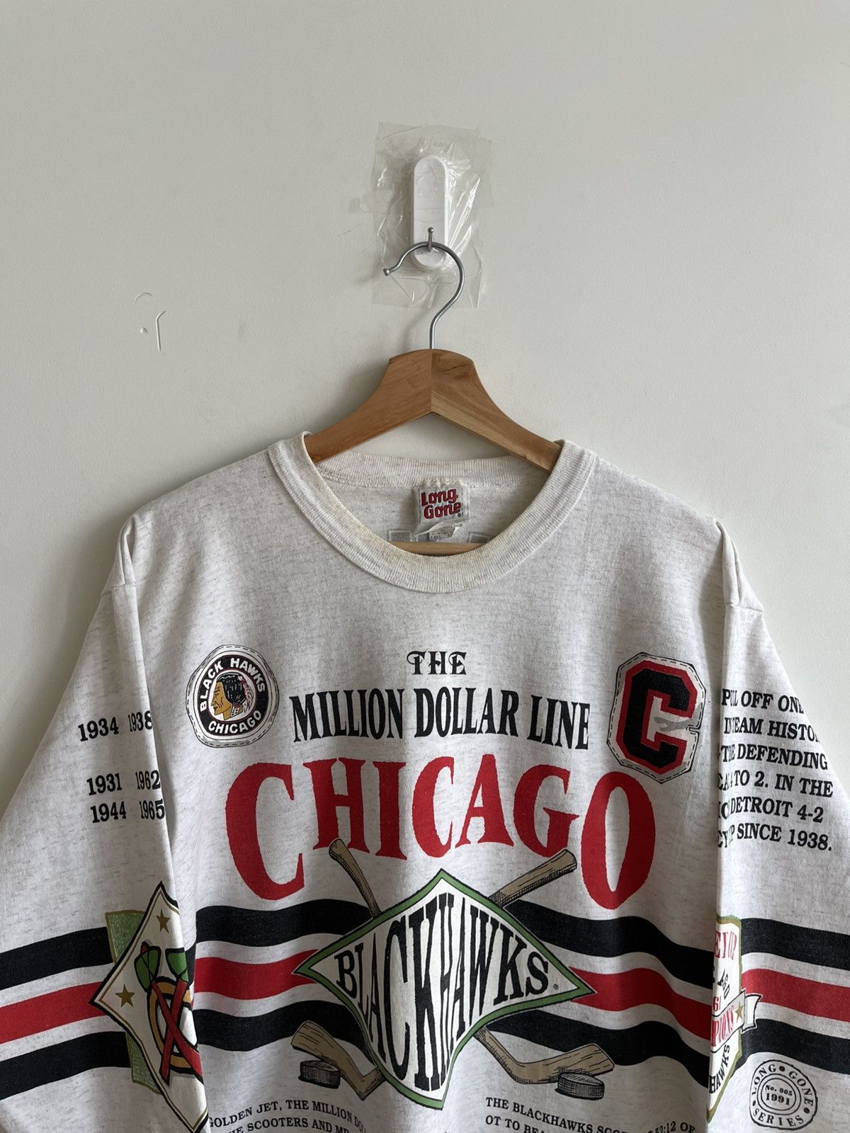 Vintage Vintage Chicago Black Hawks World Champion Long Sleeve Tee Size US L / EU 52-54 / 3 - 2 Thumbnail