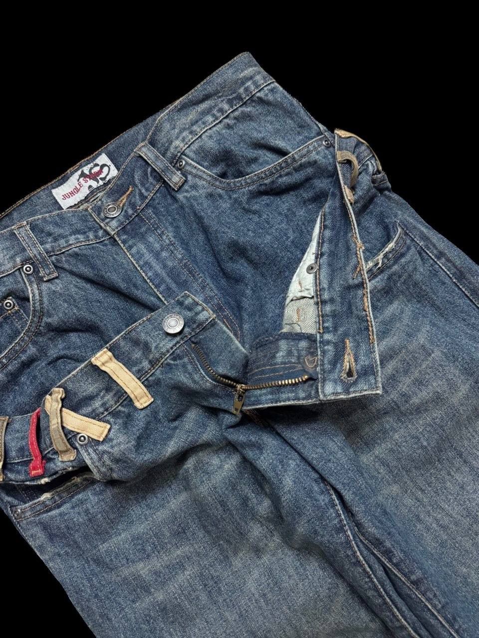 PPFM DOUBLE WAIST 90s Jungle Storm 🇯🇵 Mudwash Distressed Insane Size US 31 - 6 Thumbnail