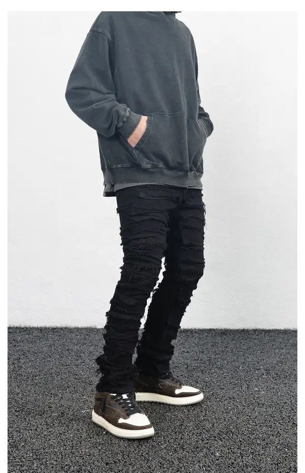 VIBE grunge stack damaged ripped jeans Size US 33 - 2 Thumbnail