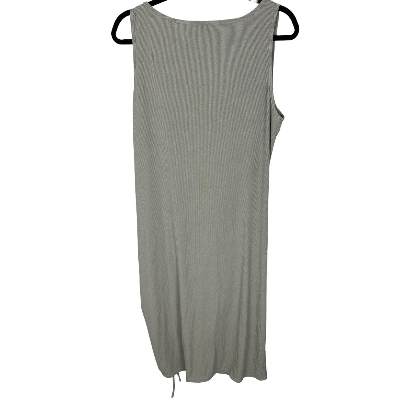 Cider NWT Cider Grey Ruched Bodycon Ribbed Midi Dress Size 2XL Size XXL / US 16-18 / IT 52-54 - 8 Thumbnail
