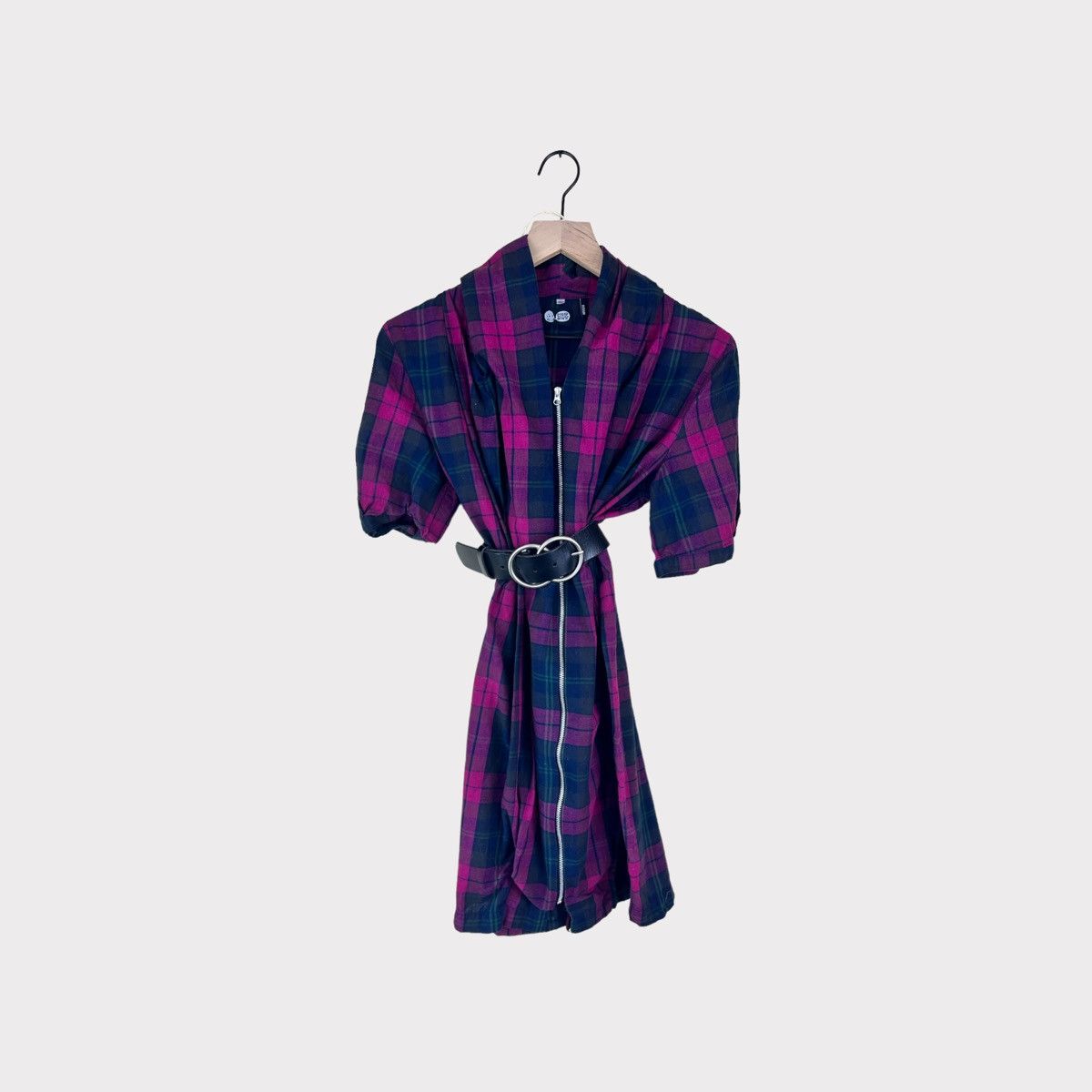 Cheap Monday × Vintage Vintage 2000's Cheap Monday Plaid Dress (belt not included) Size M / US 6-8 / IT 42-44 - 1 Thumbnail
