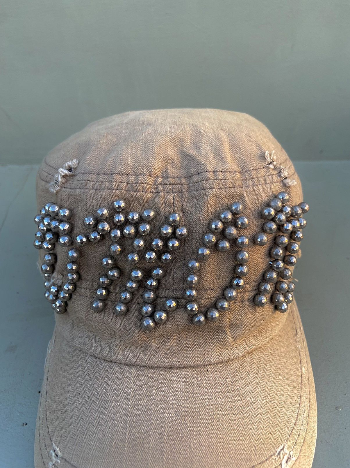 If Six Was Nine 2000s Dmon studded buttons patrol hat Size ONE SIZE - 2 Thumbnail