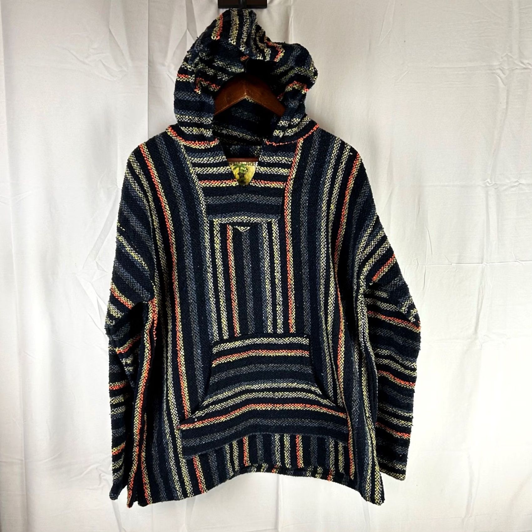Vintage Iguana Jack Baja Hooded Sweatshirt - Boho Style Size US XL / EU 56 / 4 - 2 Thumbnail