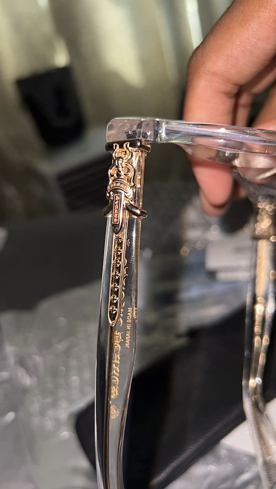 Chrome Hearts RARE‼️🔥 Chrome Hearts Vagillionaire 2 Crystal Clear Glasses Size ONE SIZE - 10 Thumbnail