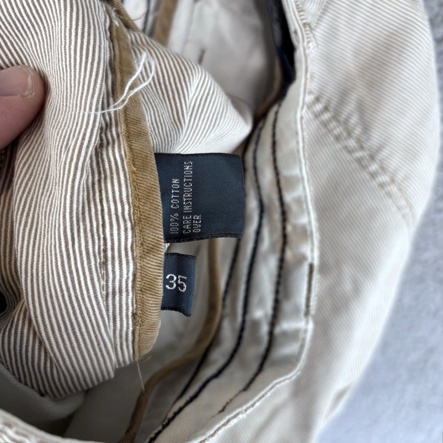 Polo Ralph Lauren Polo Ralph Lauren Shorts Mens 35 Brown Pinstripe Cargo Baggy Cotton Y2K Casual Size US S / EU 44-46 / 1 - 7 Thumbnail