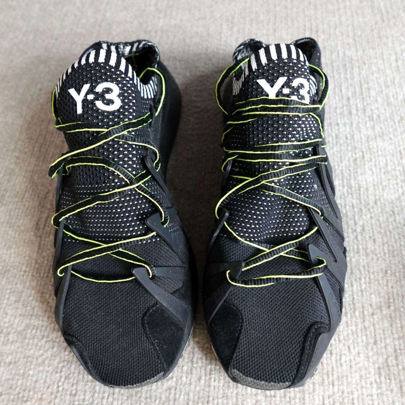 Adidas Adidas Y-3 Mens Sneakers 11 Black Raito Racer Casual Leather Rubber Comfort Size US 11 / EU 44 - 2 Thumbnail