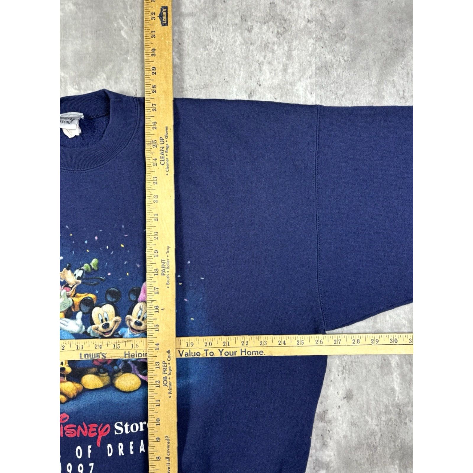 Disney VINTAGE Disney Sweatshirt XL Blue Cartoon 1990s 90s Mickey Minnie Logo Graphic Print Pullover Men Size US XL / EU 56 / 4 - 4 Thumbnail