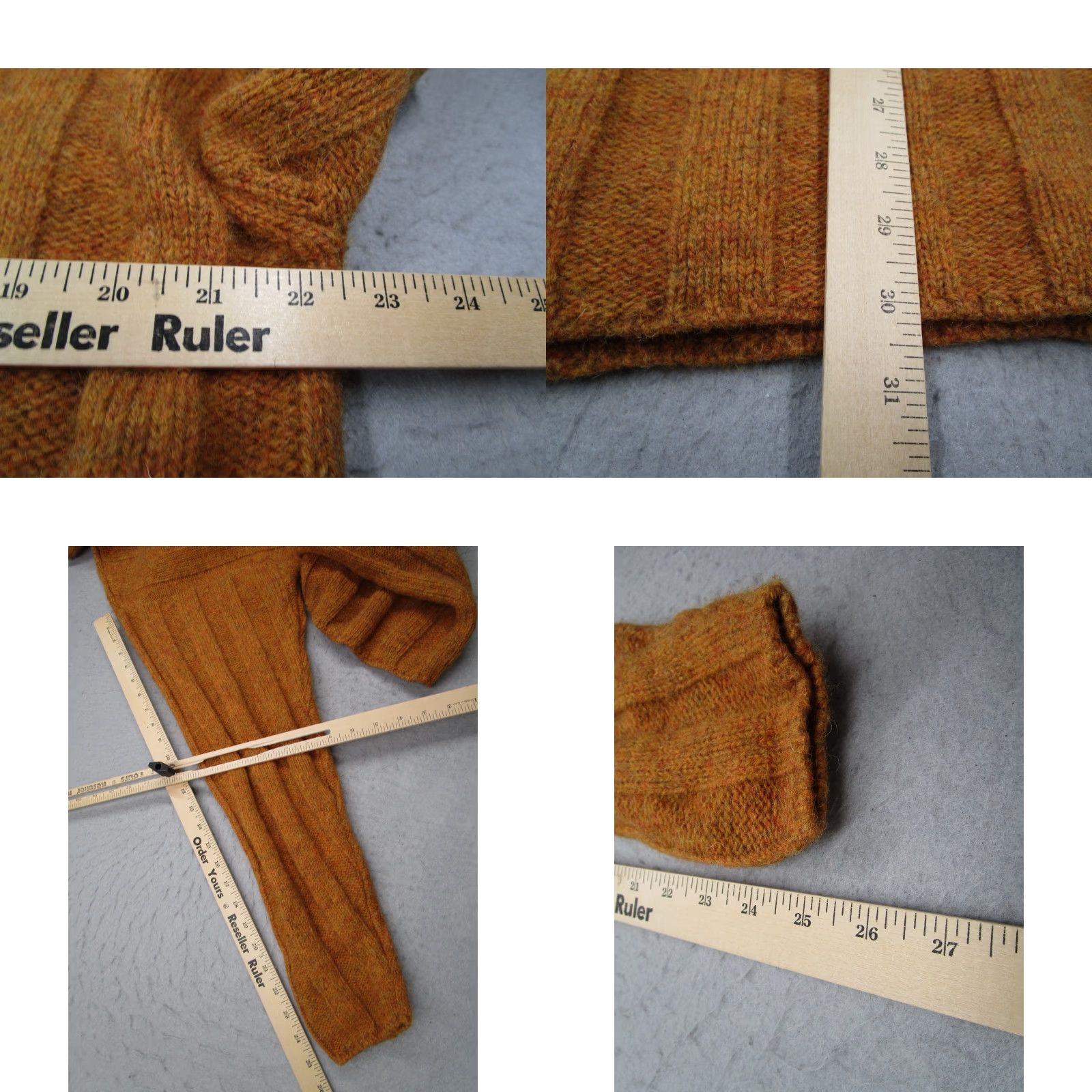 Vintage VINTAGE Varcity Sweater XL Brown Cable Knit Wool Turtleneck Pullover 90s Mens Size US XL / EU 56 / 4 - 8 Thumbnail