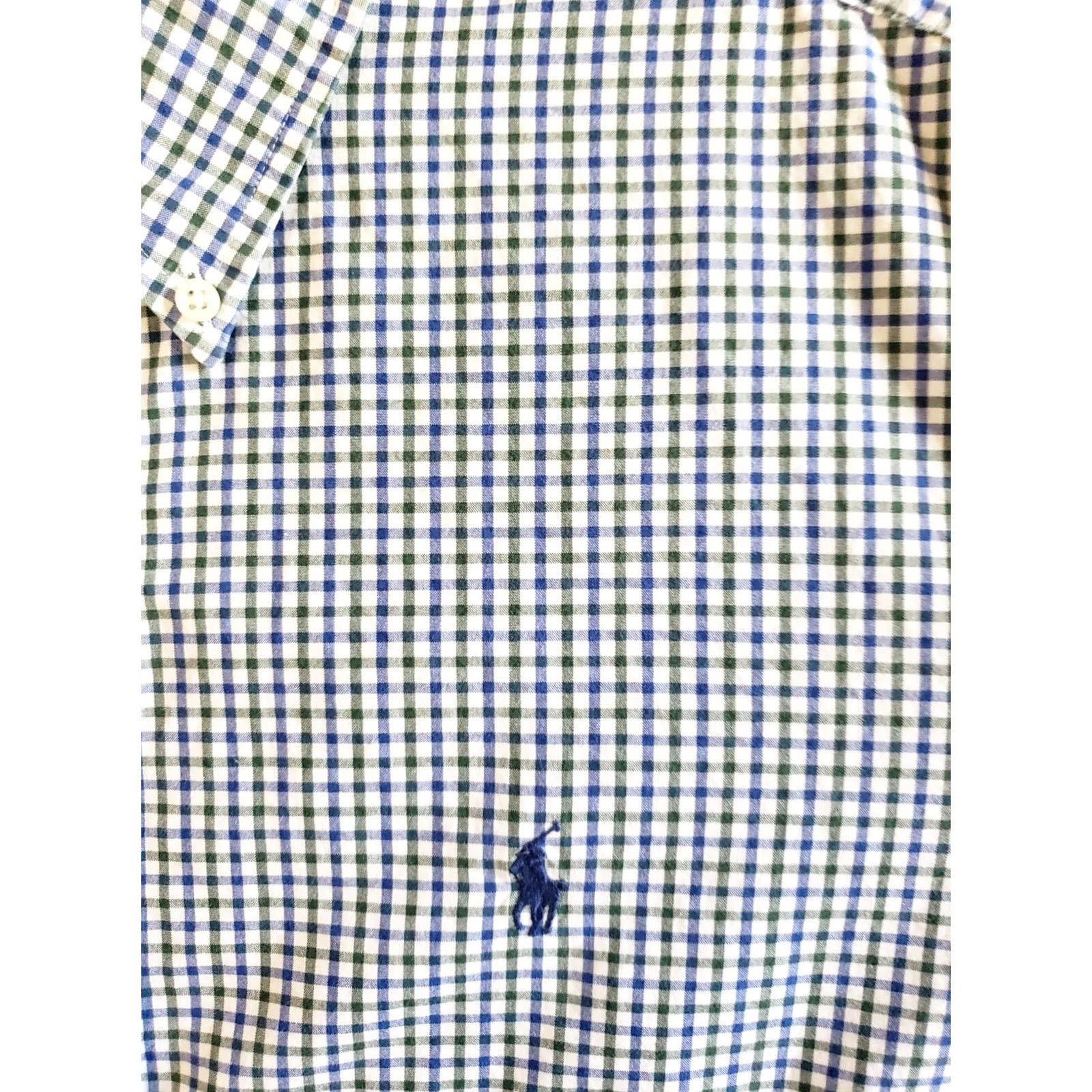Ralph Lauren Ralph Lauren Button Up Shirt Mens L Classic Fit Blue Green Check Long Sleeve Size US L / EU 52-54 / 3 - 5 Thumbnail